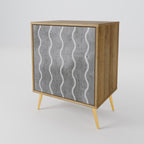 WAVES OF CONCRETE Sideboard mit 1 Tür in Eiche-Optik