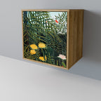 VIRGIN FOREST WITH SUNSET Sideboard mit 1 Tür in Eiche-Optik