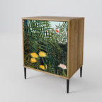 VIRGIN FOREST WITH SUNSET Sideboard mit 1 Tür in Eiche-Optik