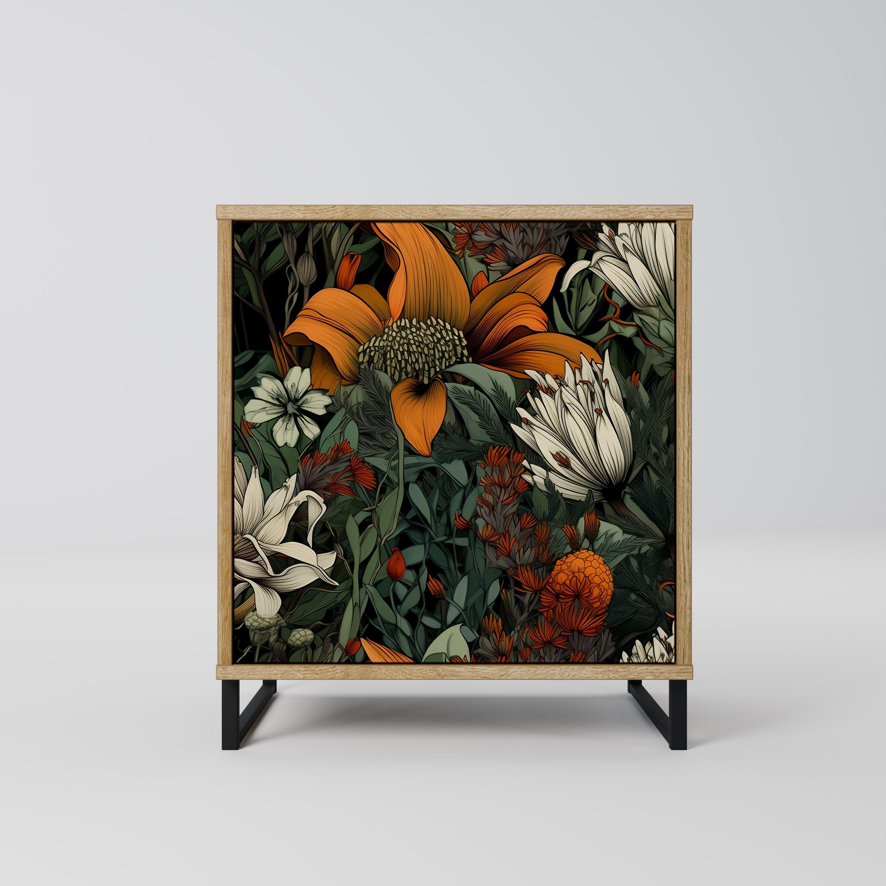 MIDNIGHT SPROUT Sideboard mit 1 Tür in Eiche-Optik