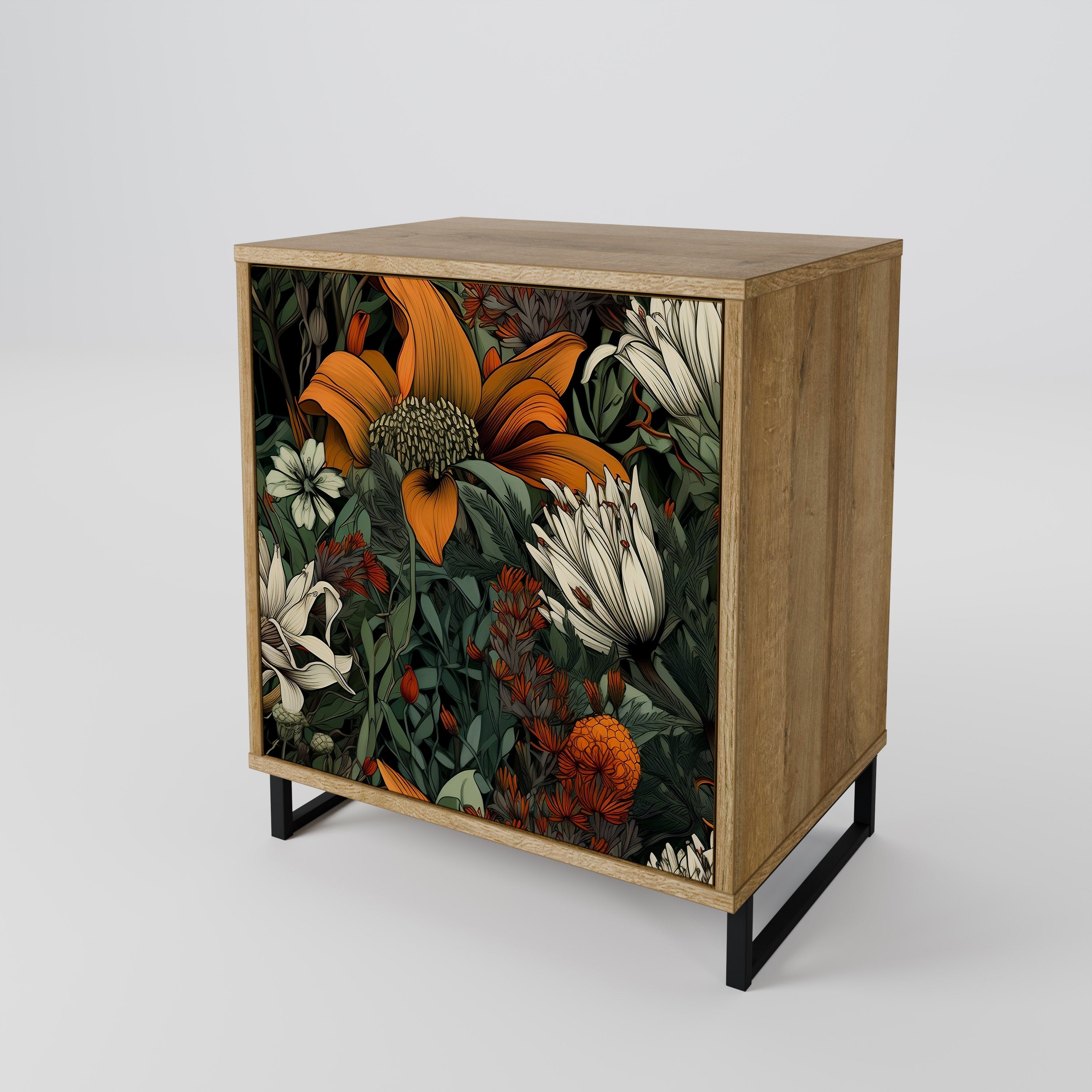 MIDNIGHT SPROUT Sideboard mit 1 Tür in Eiche-Optik