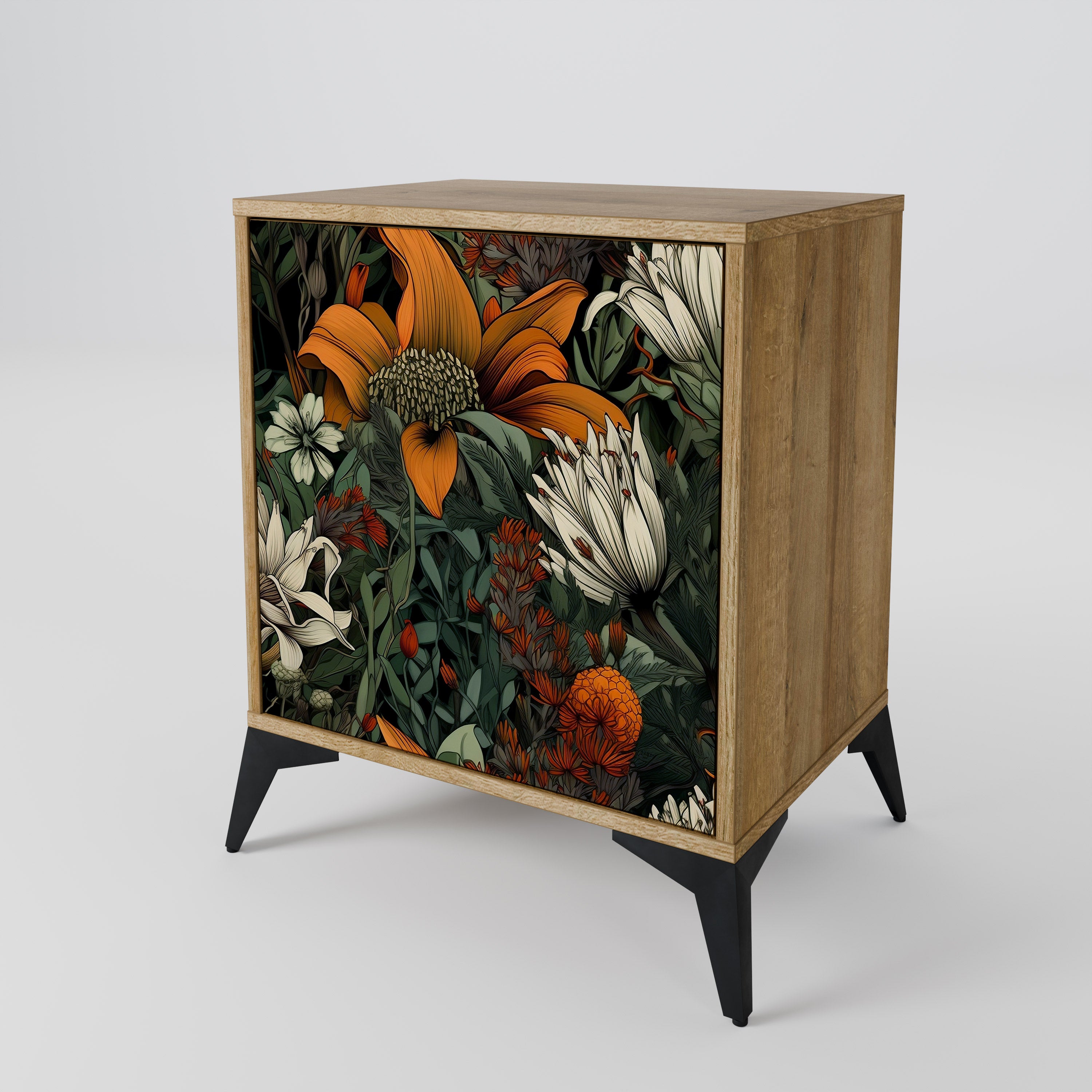 MIDNIGHT SPROUT Sideboard mit 1 Tür in Eiche-Optik