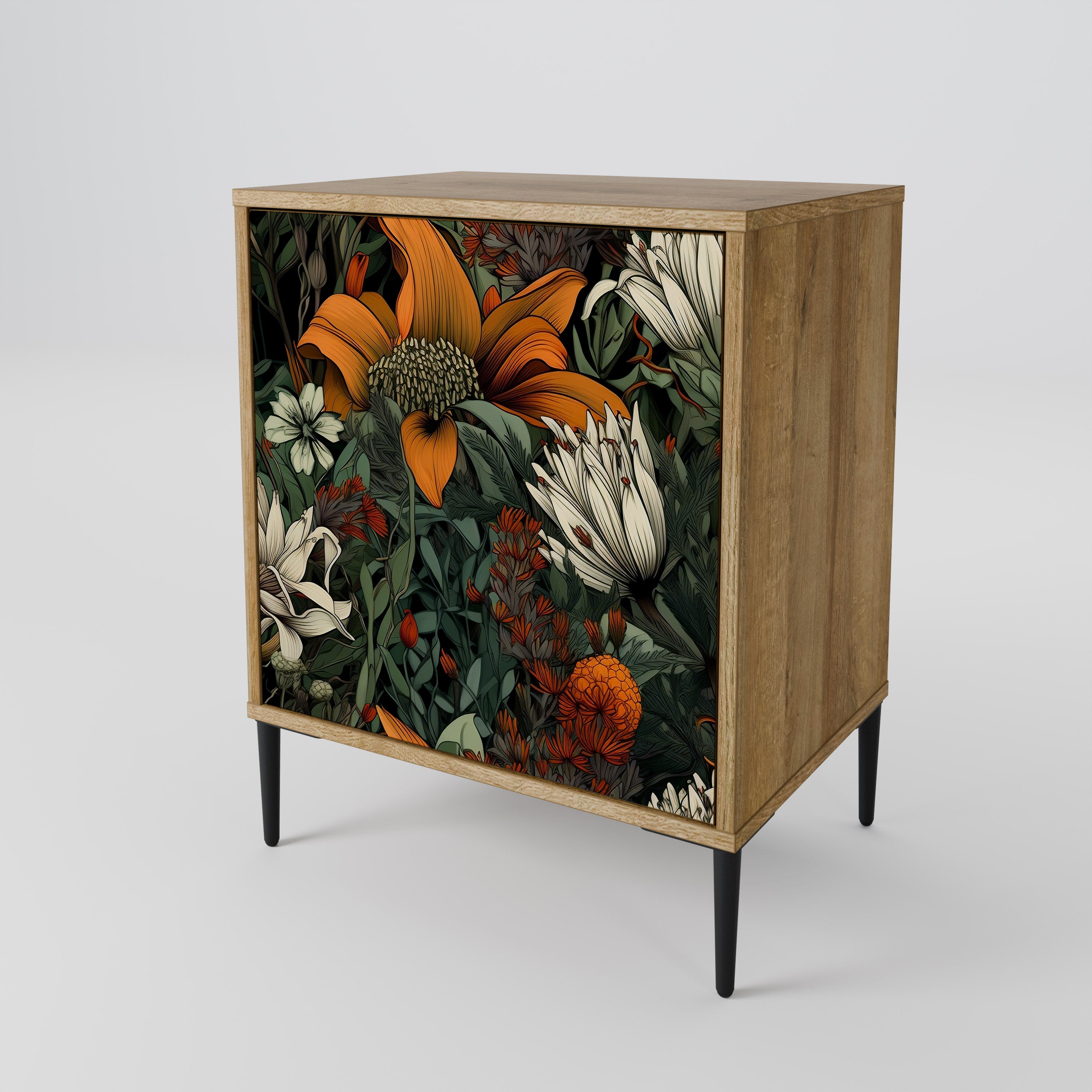 MIDNIGHT SPROUT Sideboard mit 1 Tür in Eiche-Optik