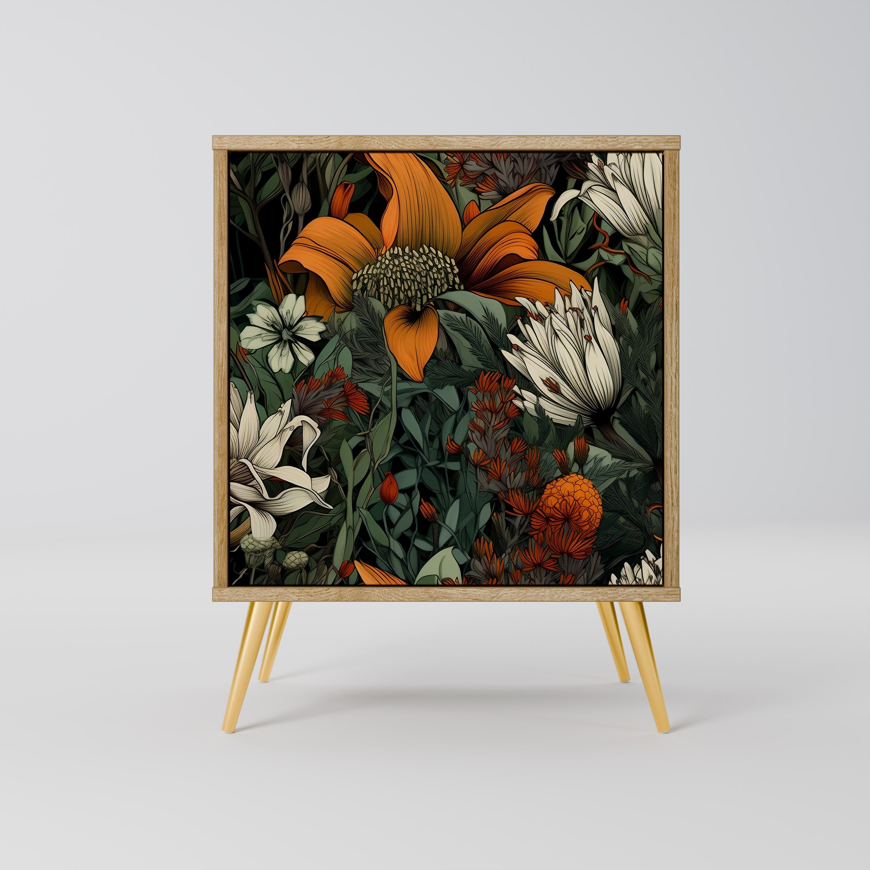 MIDNIGHT SPROUT Sideboard mit 1 Tür in Eiche-Optik