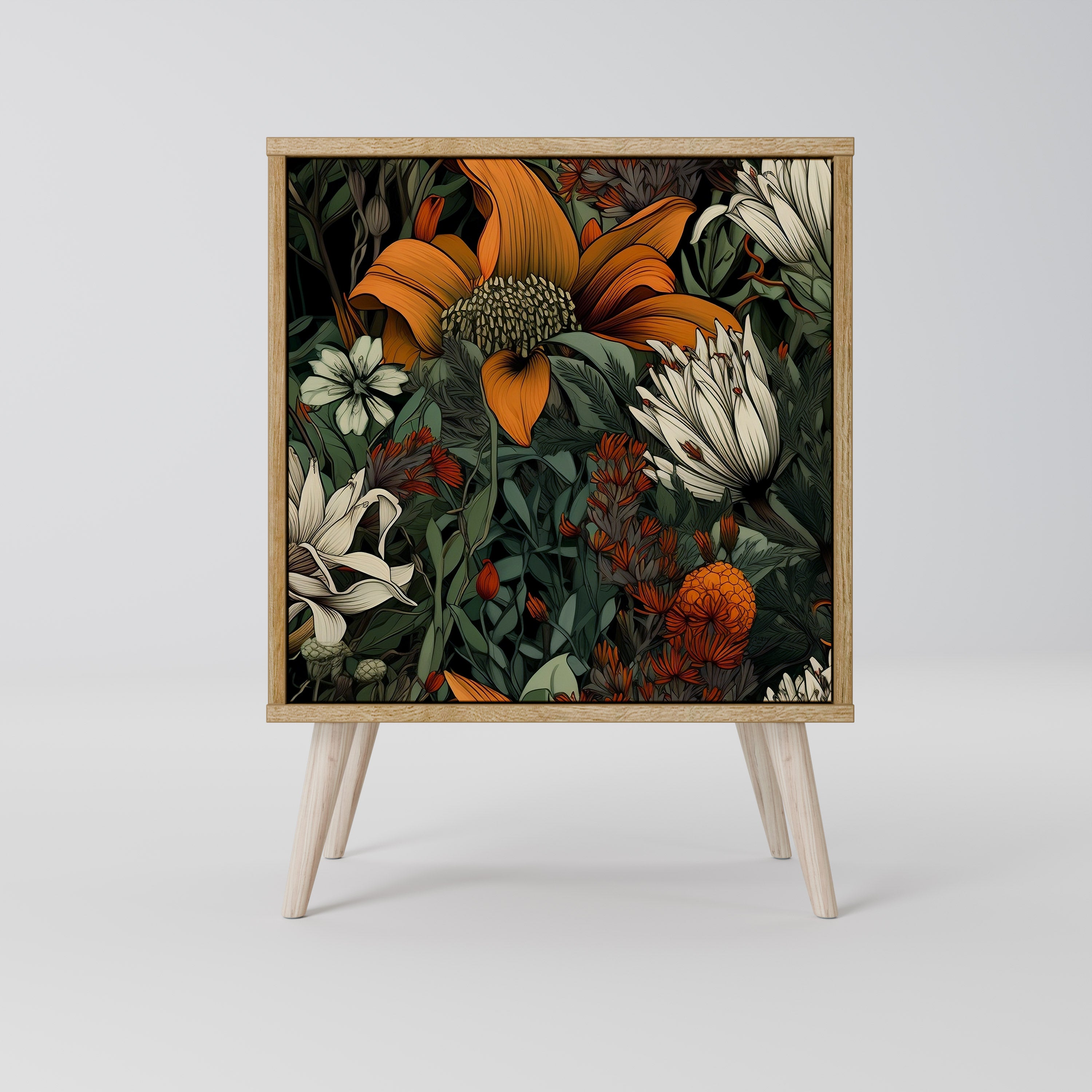 MIDNIGHT SPROUT Sideboard mit 1 Tür in Eiche-Optik