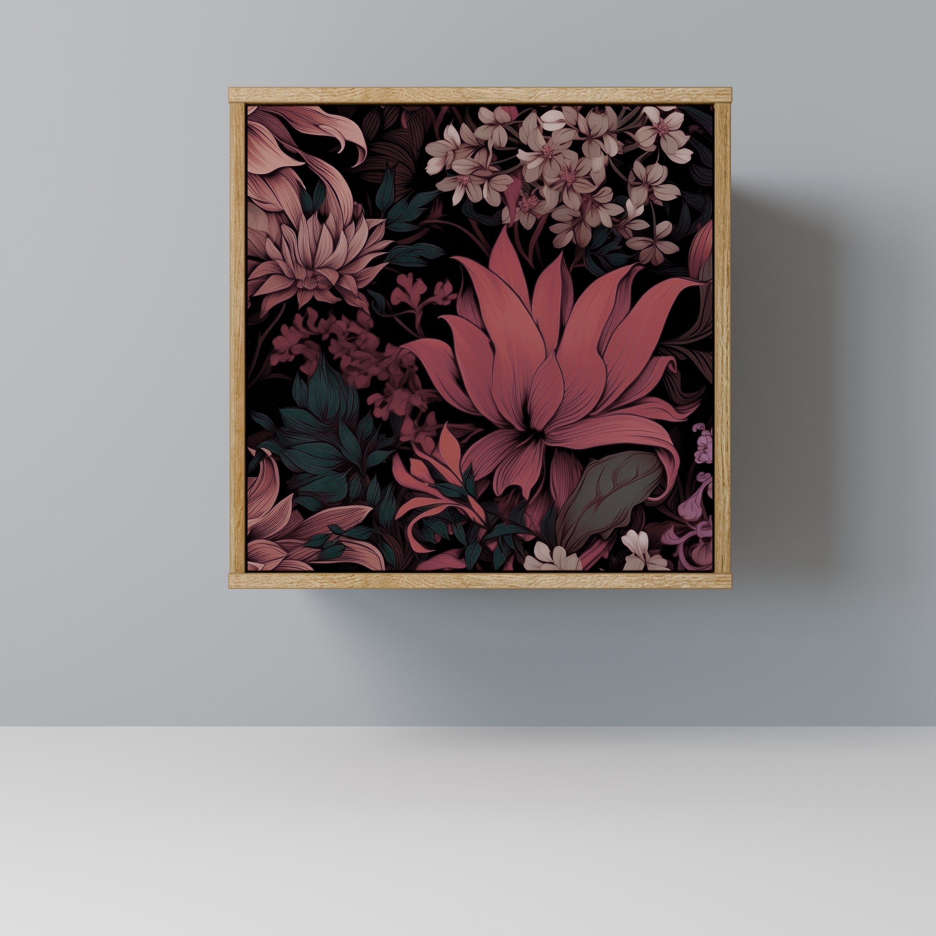 FLORAL WHISPER Sideboard mit 1 Tür in Eiche-Optik