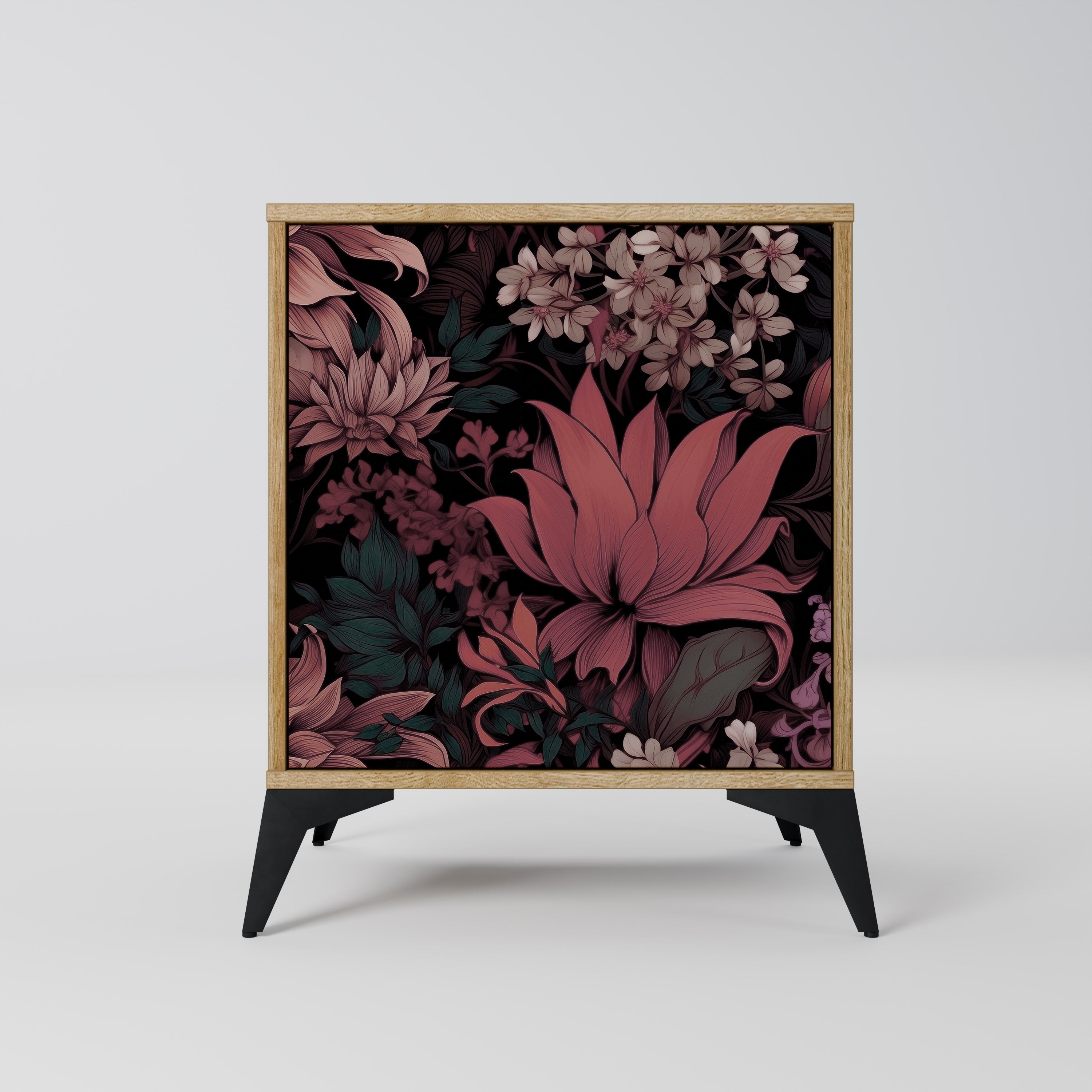 FLORAL WHISPER Sideboard mit 1 Tür in Eiche-Optik