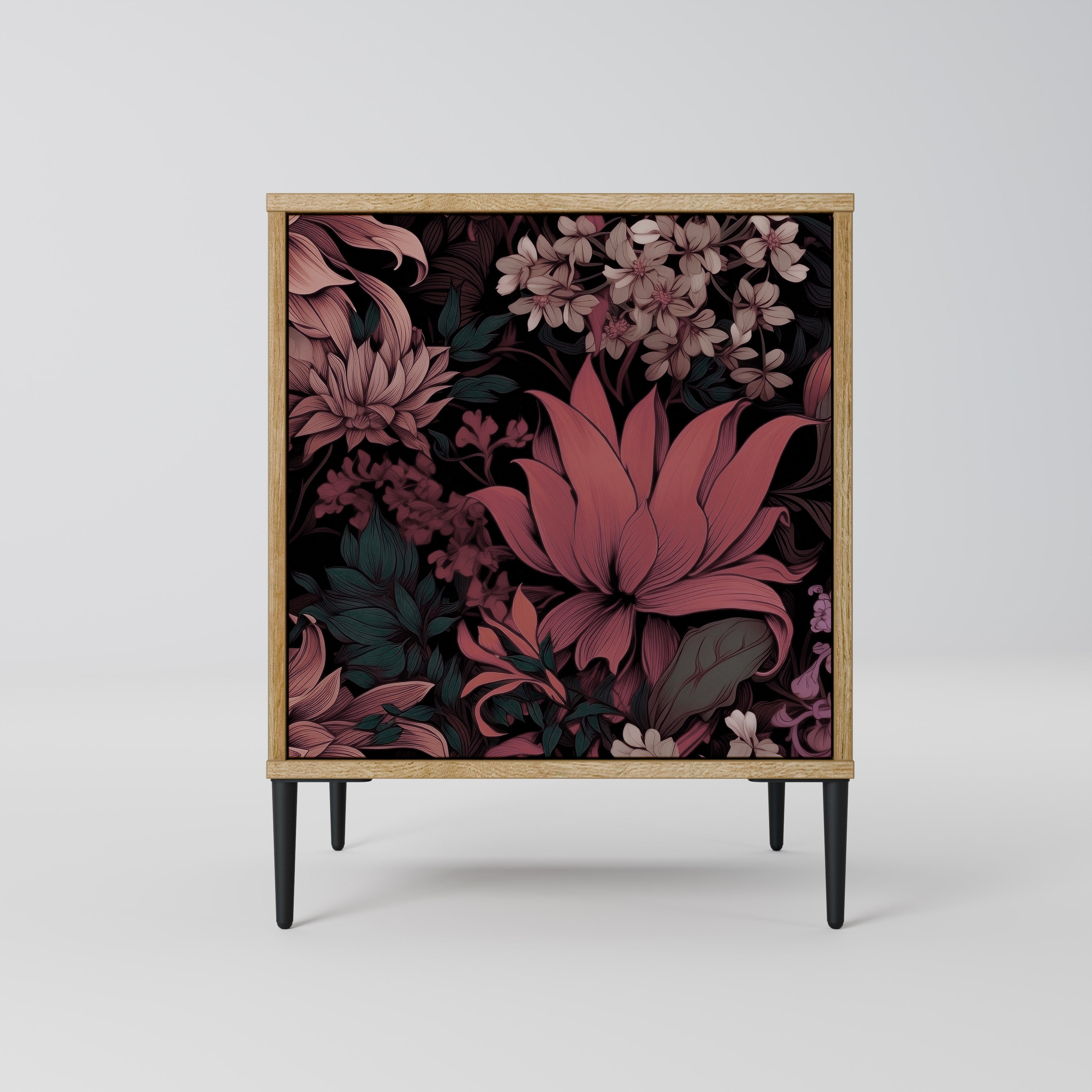 FLORAL WHISPER Sideboard mit 1 Tür in Eiche-Optik