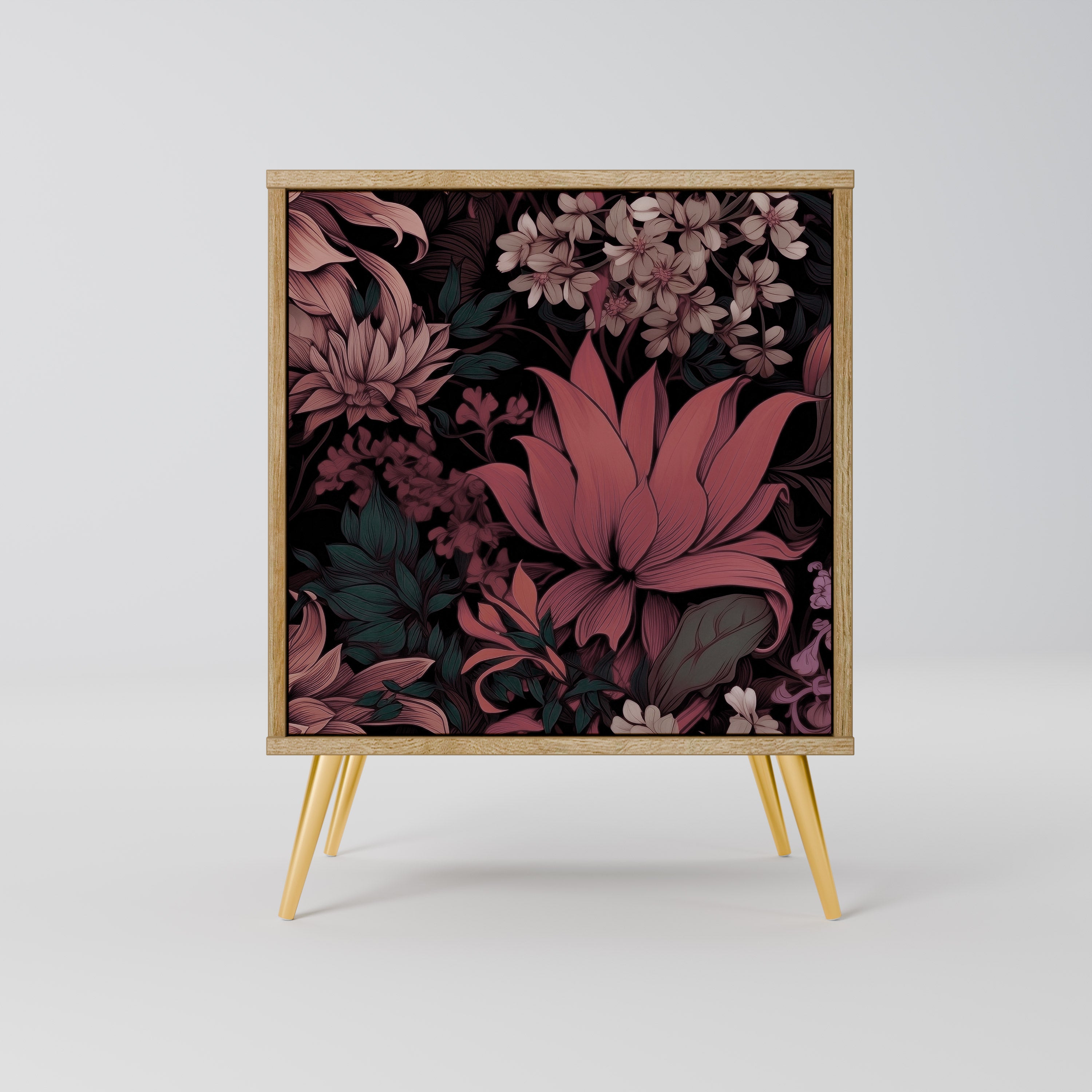 FLORAL WHISPER Sideboard mit 1 Tür in Eiche-Optik