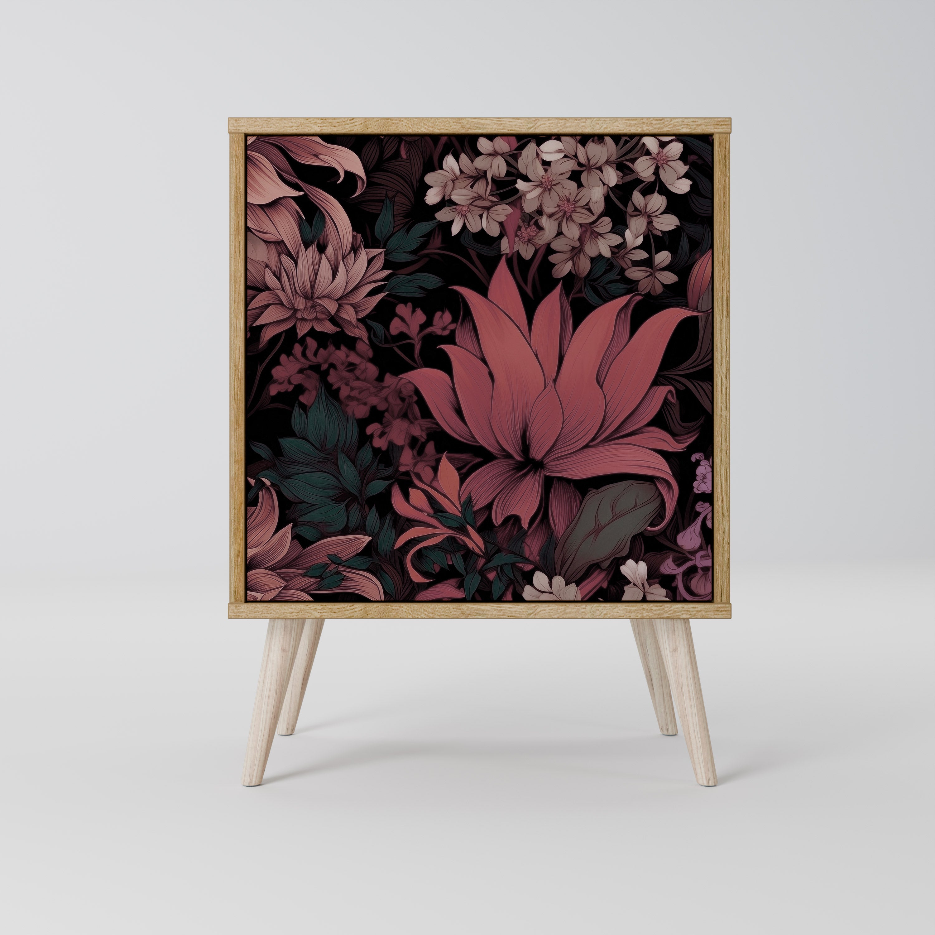 FLORAL WHISPER Sideboard mit 1 Tür in Eiche-Optik