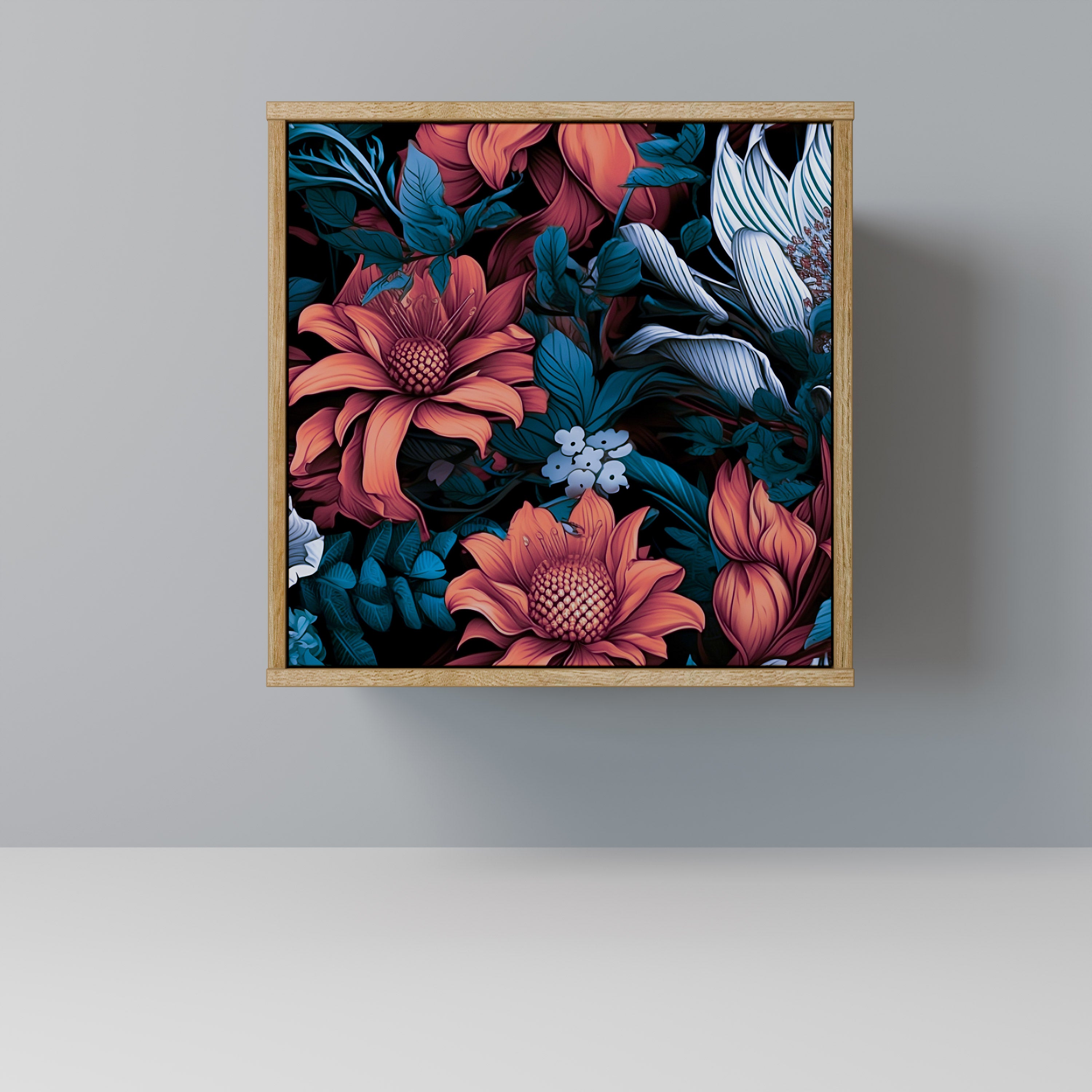 ETHEREAL BLOSSOMS Sideboard mit 1 Tür in Eiche-Optik