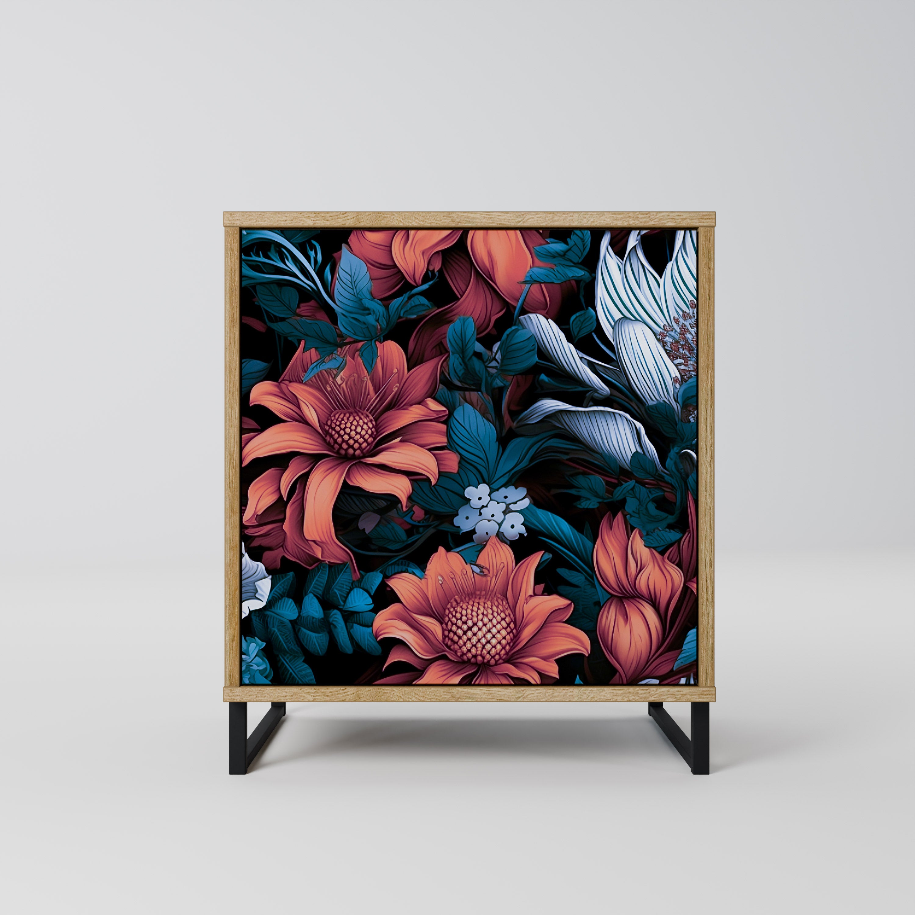 ETHEREAL BLOSSOMS Sideboard mit 1 Tür in Eiche-Optik
