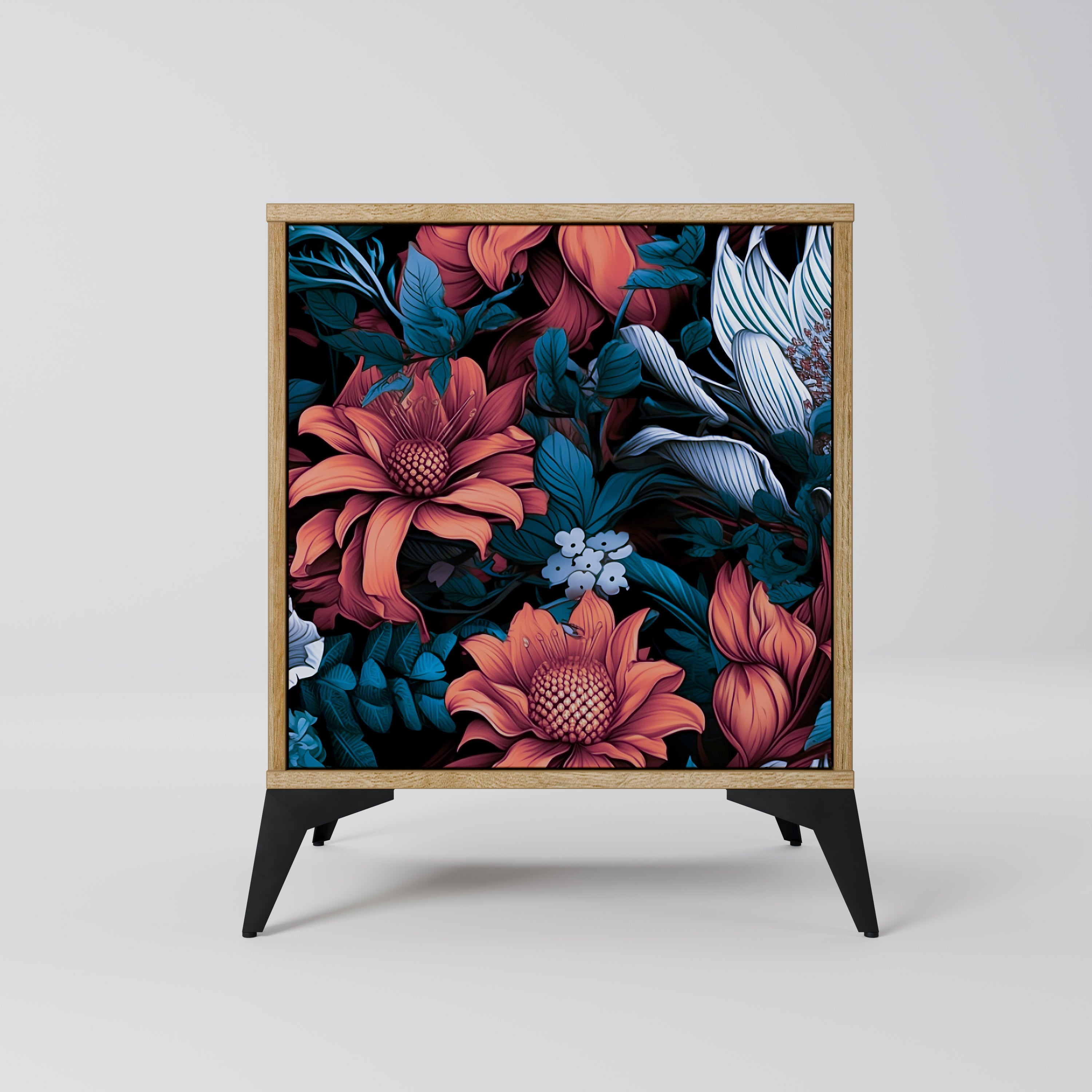 ETHEREAL BLOSSOMS Sideboard mit 1 Tür in Eiche-Optik