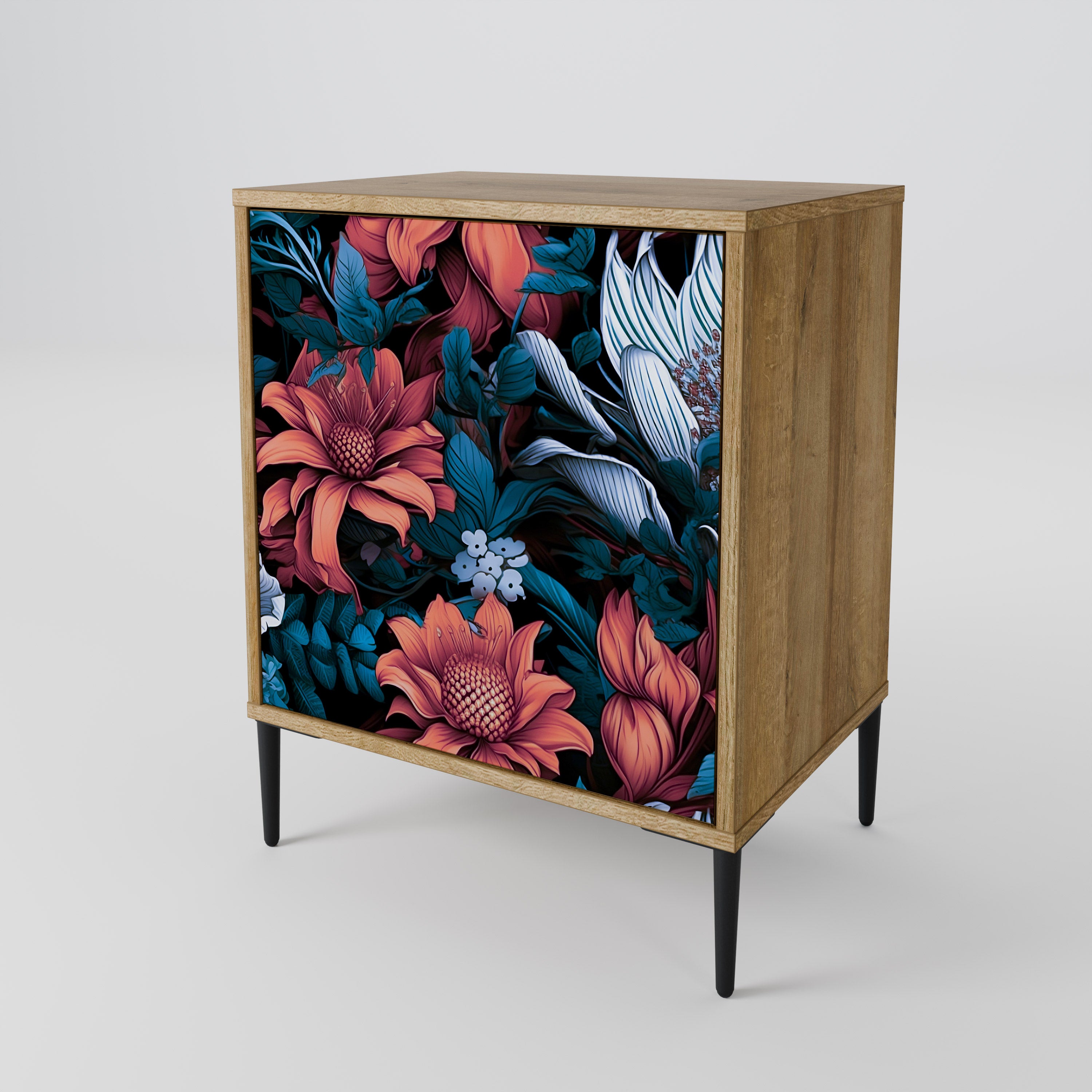 ETHEREAL BLOSSOMS Sideboard mit 1 Tür in Eiche-Optik