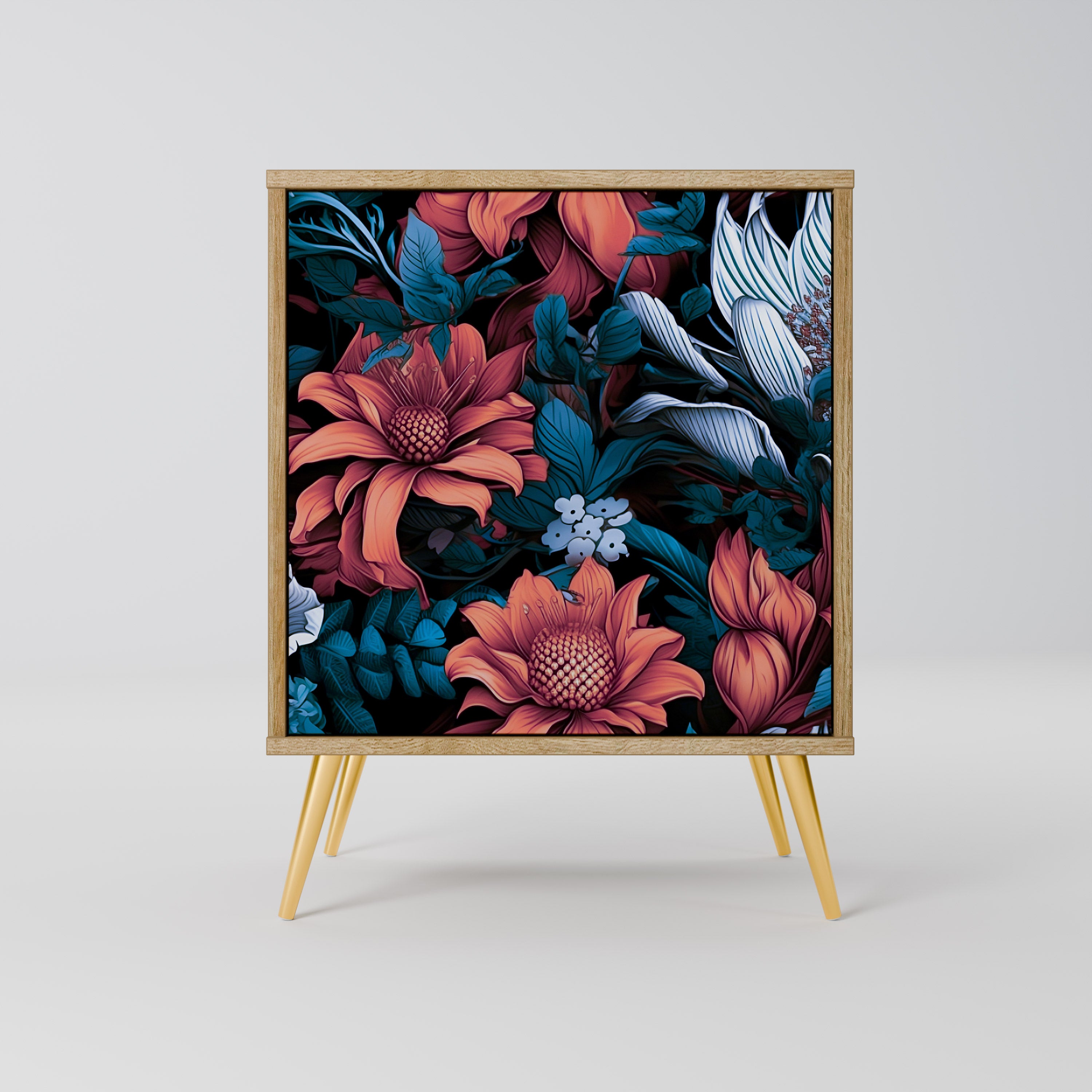 ETHEREAL BLOSSOMS Sideboard mit 1 Tür in Eiche-Optik