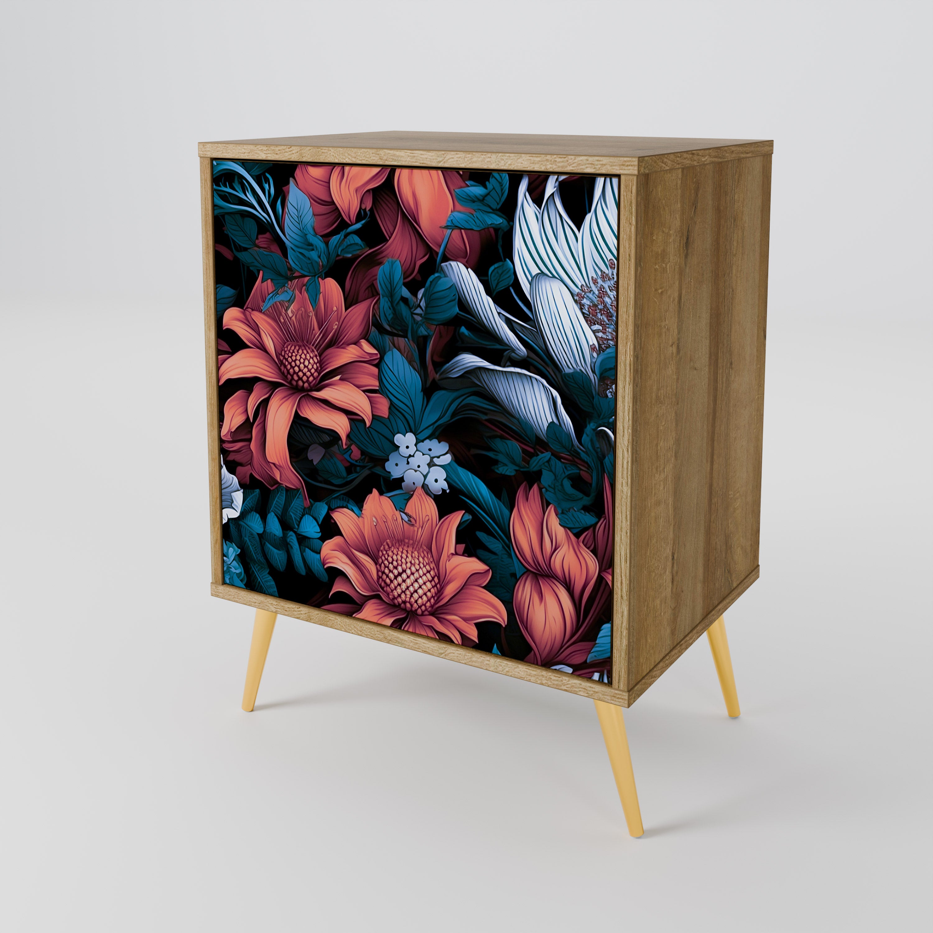 ETHEREAL BLOSSOMS Sideboard mit 1 Tür in Eiche-Optik