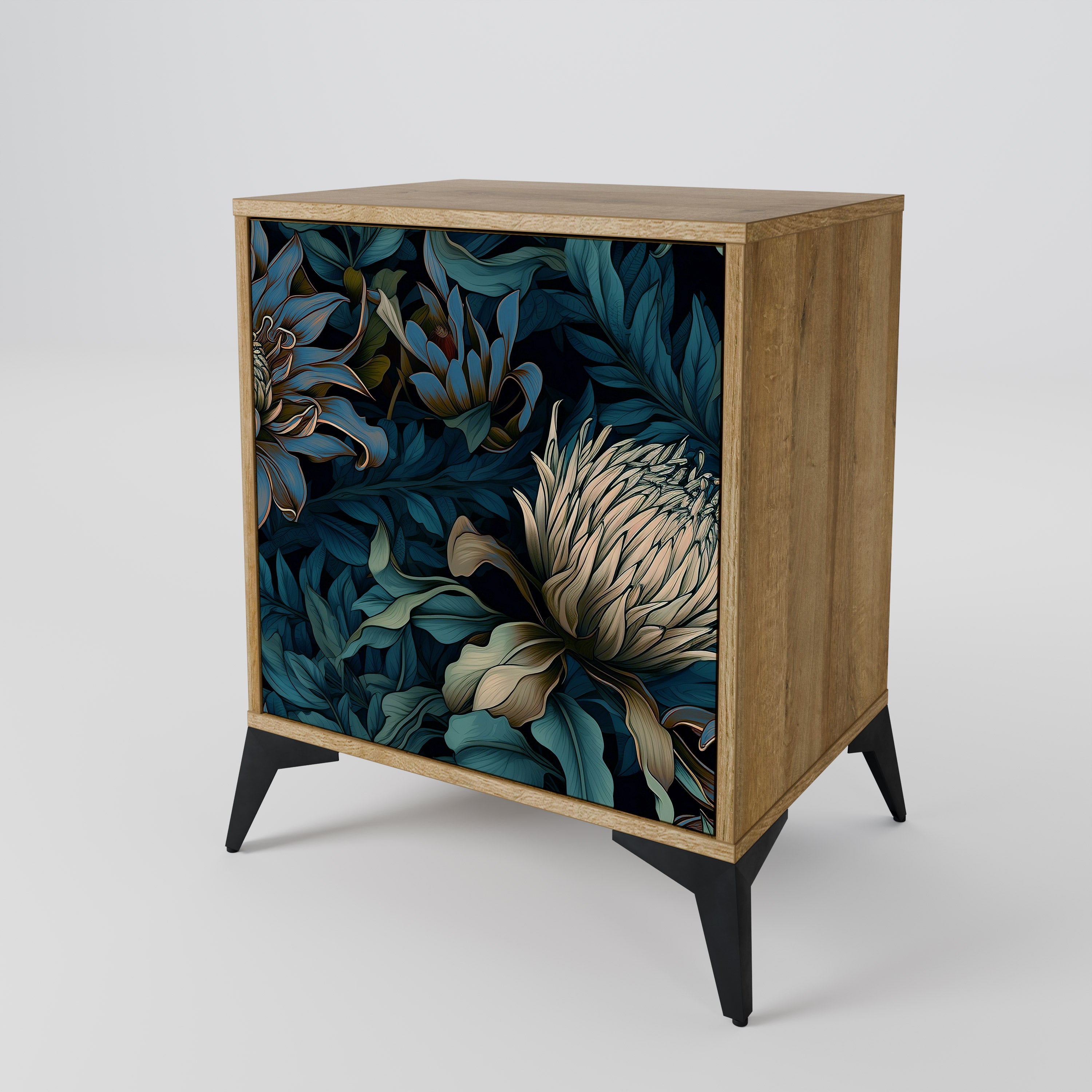 TWILIGHT BLOOM Sideboard mit 1 Tür in Eiche-Optik