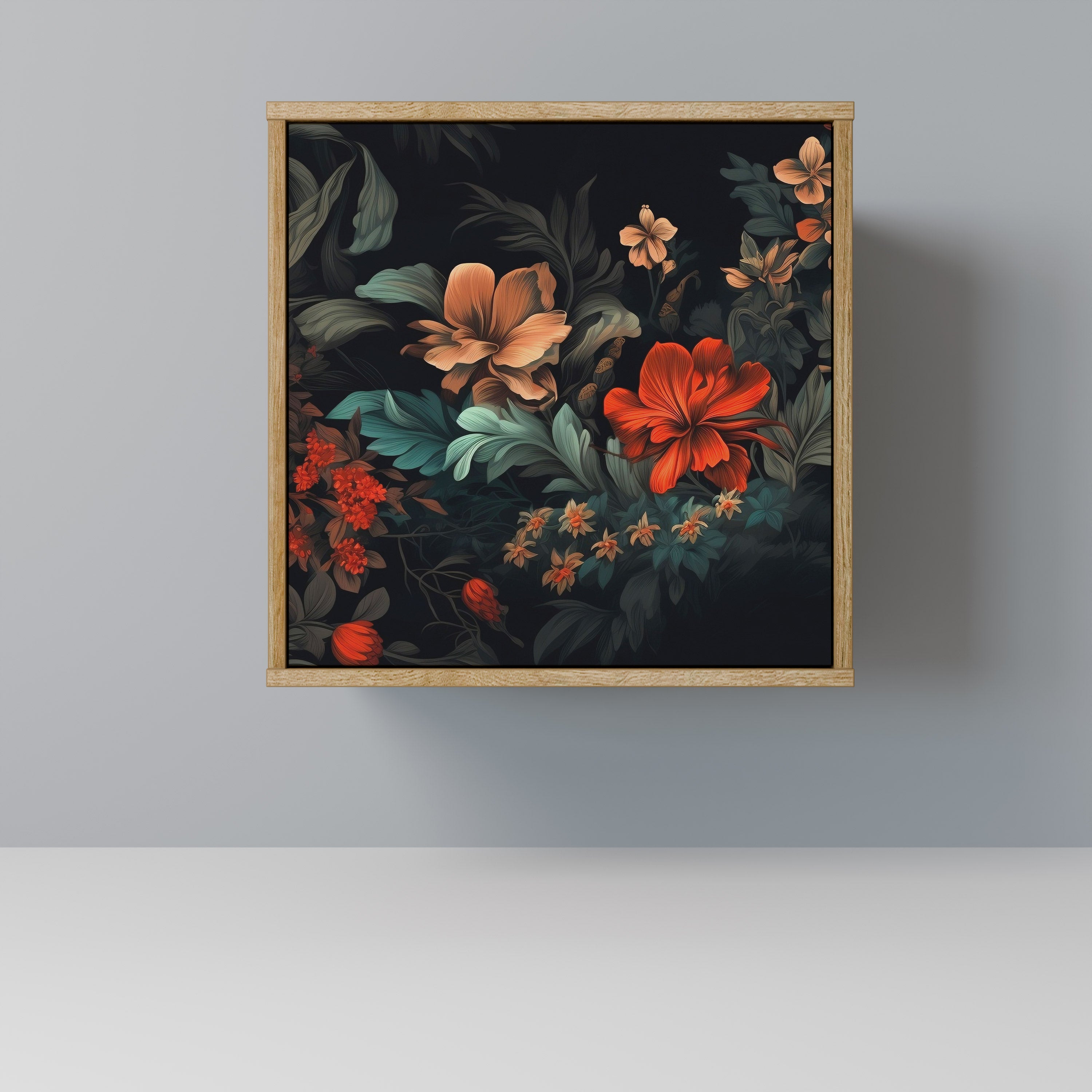 IMAGINARY BLOSSOM Sideboard mit 1 Tür in Eiche-Optik