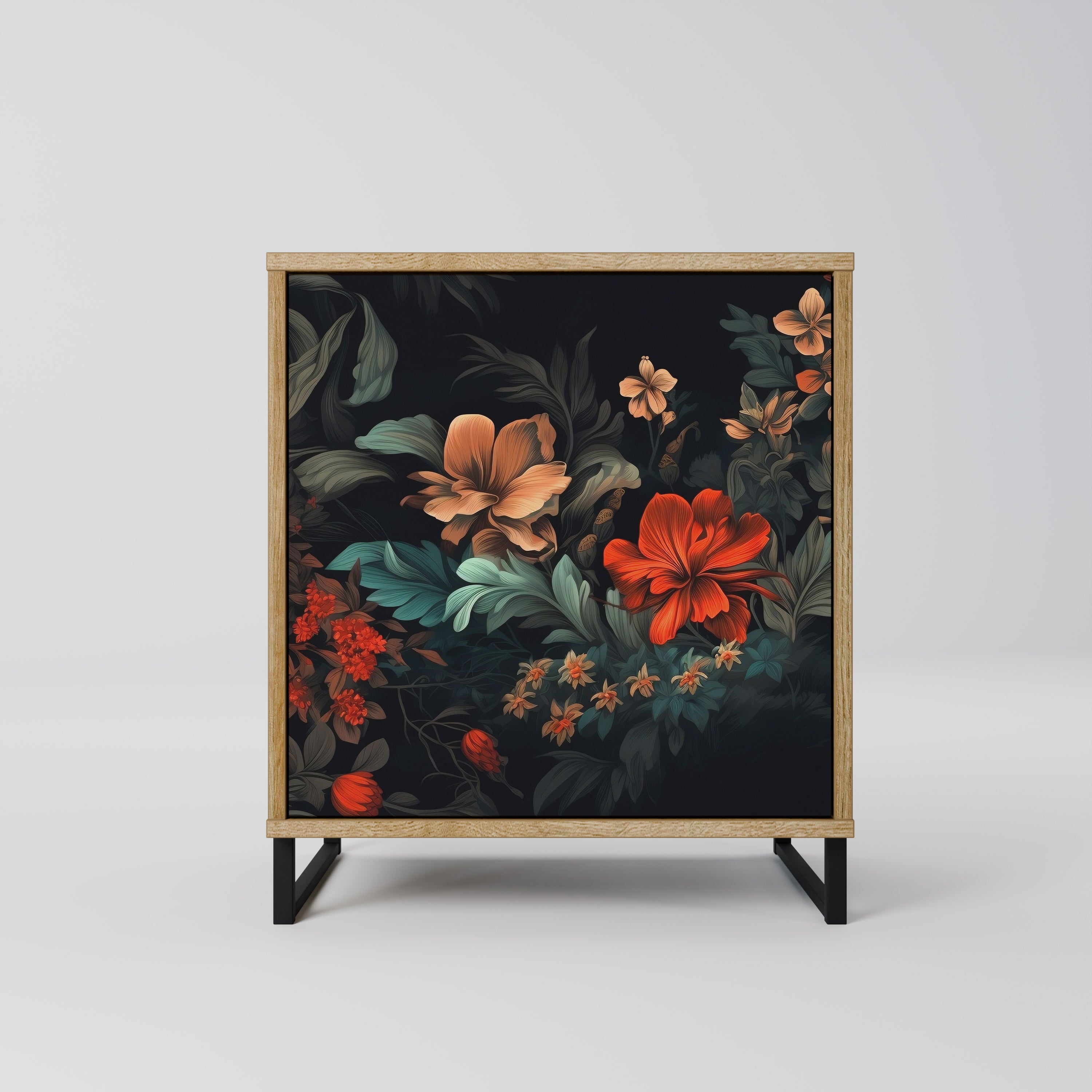 IMAGINARY BLOSSOM Sideboard mit 1 Tür in Eiche-Optik