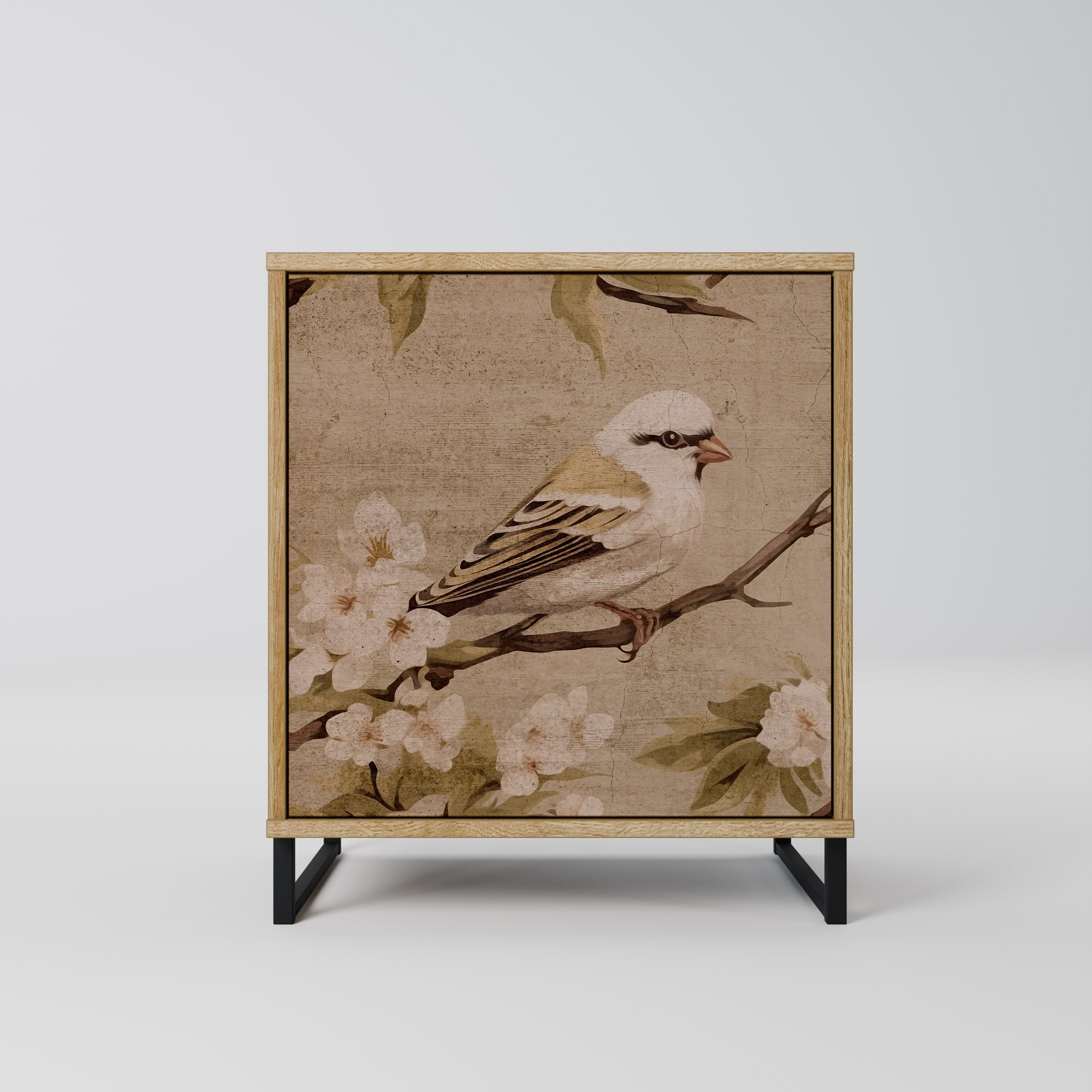 PETAL DISTINGUISH Sideboard mit 1 Tür in Eiche-Optik