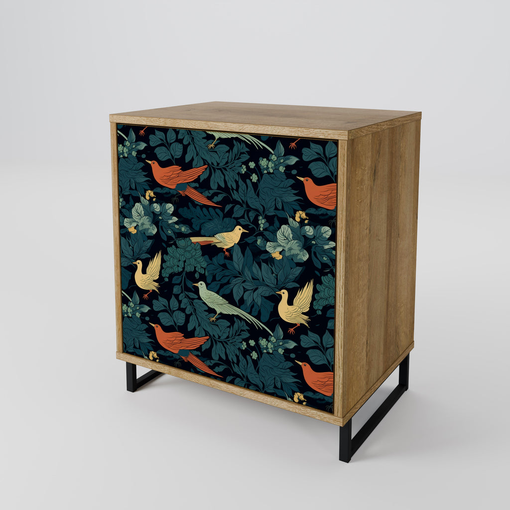 FOWL ORNAMENT Sideboard mit 1 Tür in Eiche-Optik