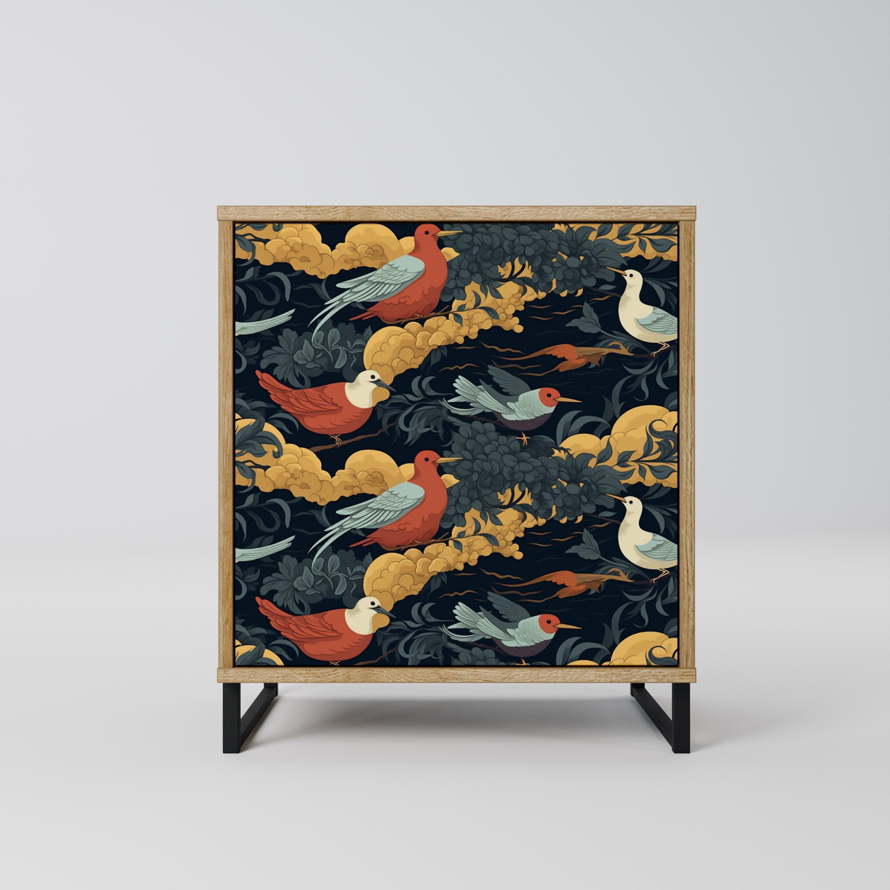 FOWLY DAZE Sideboard mit 1 Tür in Eiche-Optik