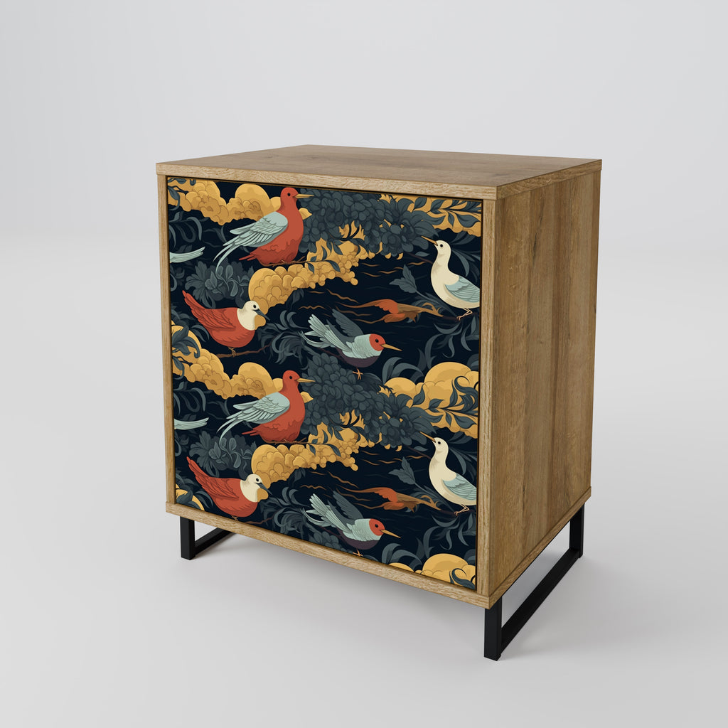 FOWLY DAZE Sideboard mit 1 Tür in Eiche-Optik