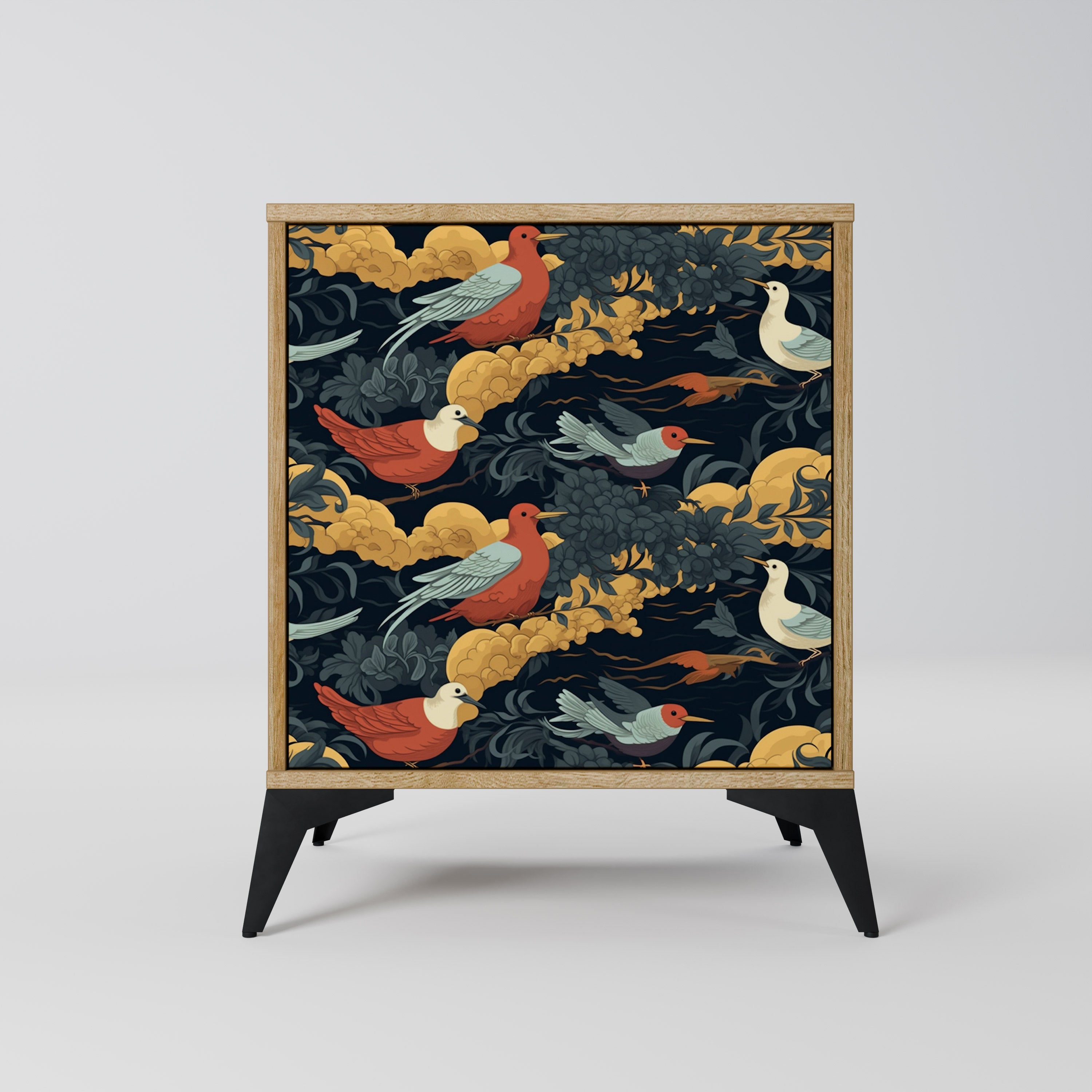 FOWLY DAZE Sideboard mit 1 Tür in Eiche-Optik