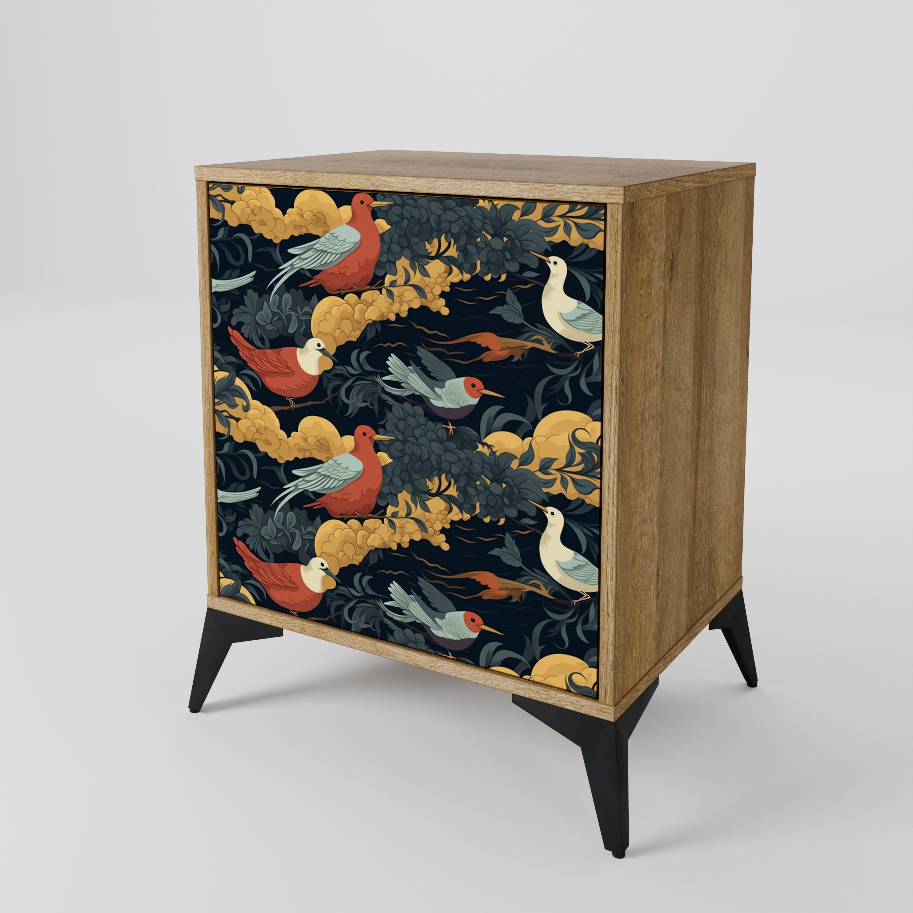 FOWLY DAZE Sideboard mit 1 Tür in Eiche-Optik