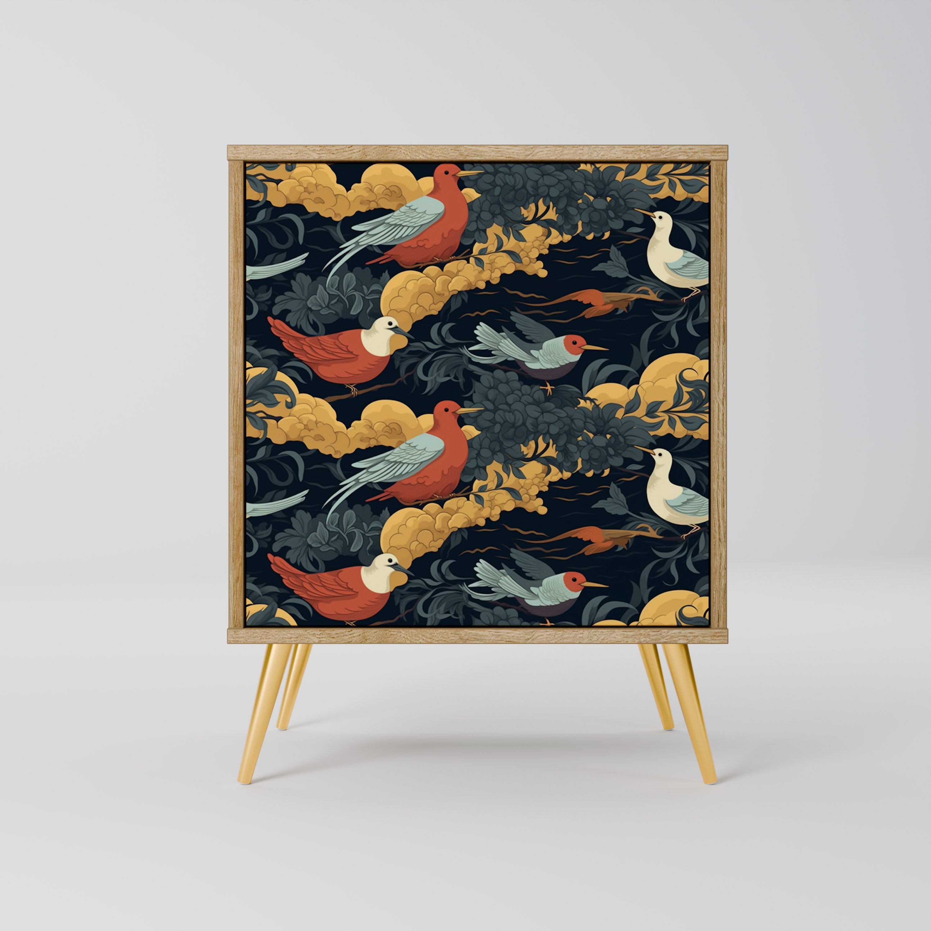 FOWLY DAZE Sideboard mit 1 Tür in Eiche-Optik