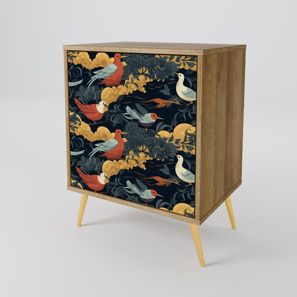 FOWLY DAZE Sideboard mit 1 Tür in Eiche-Optik