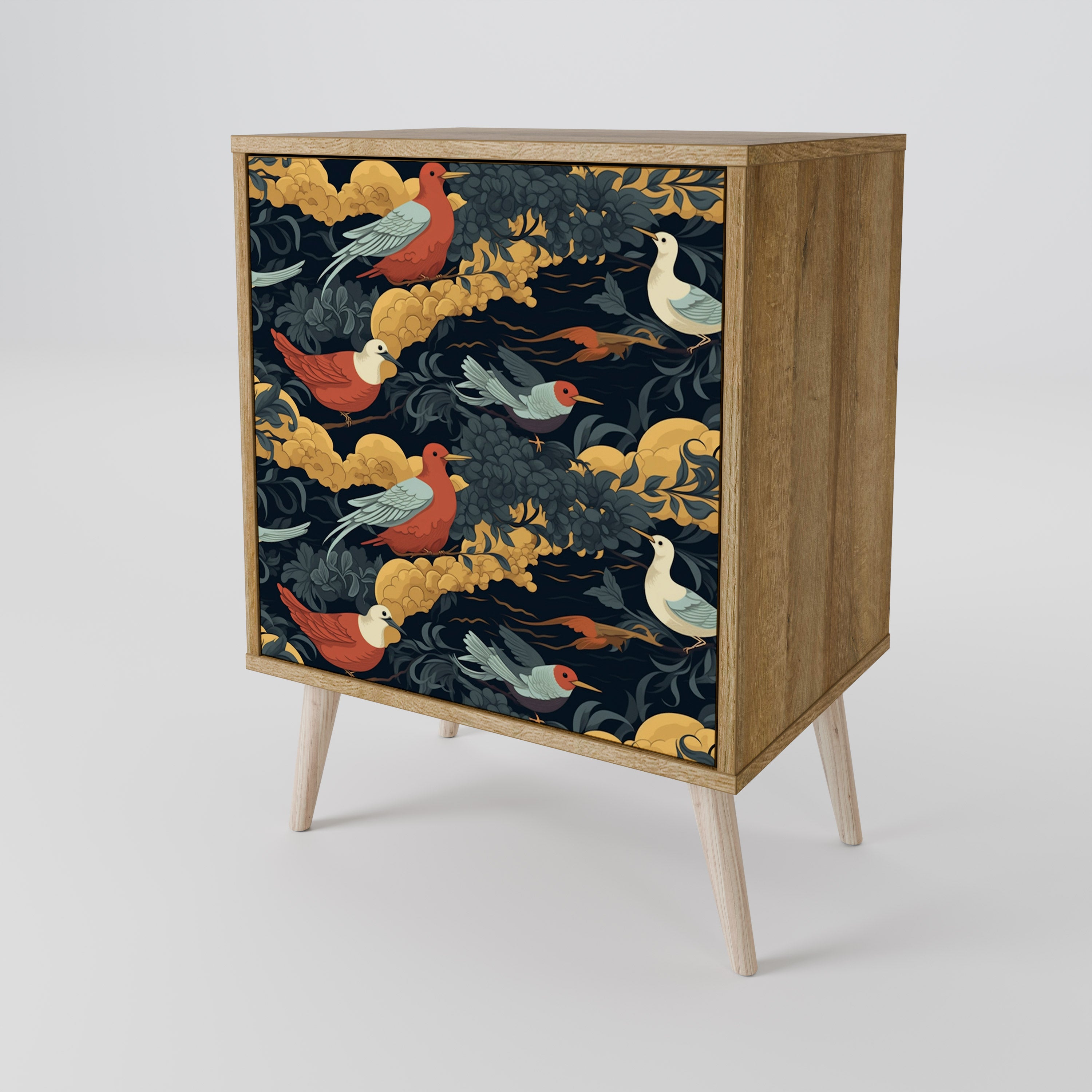 FOWLY DAZE Sideboard mit 1 Tür in Eiche-Optik