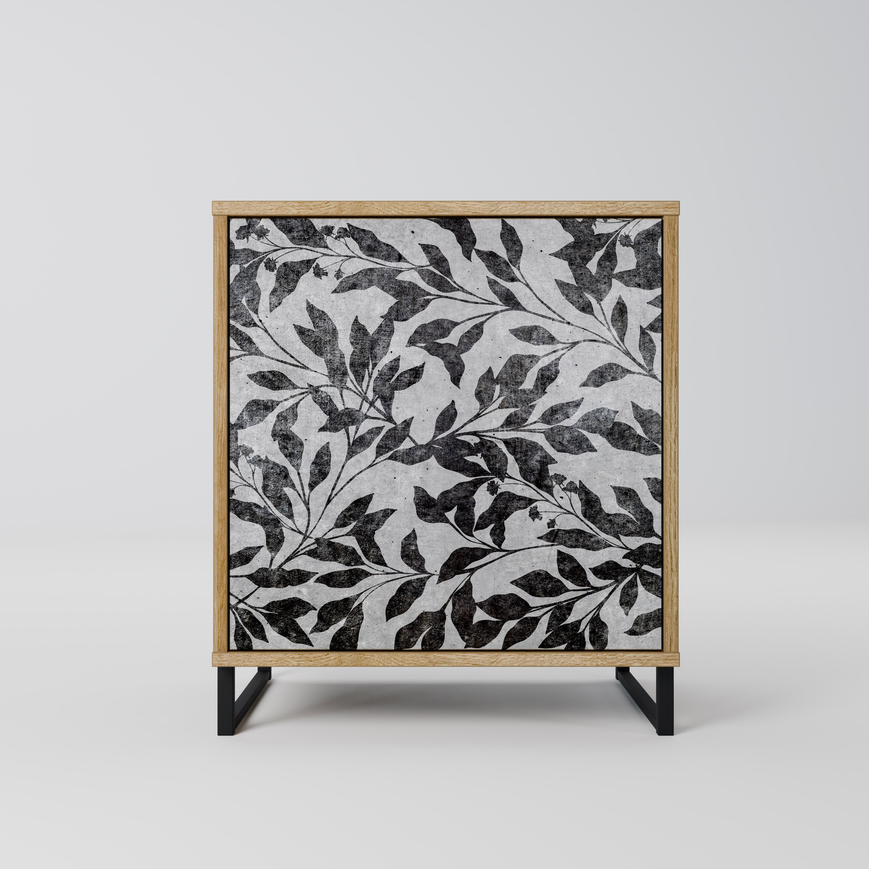 CHARCOAL SPROUT Sideboard mit 1 Tür in Eiche-Optik