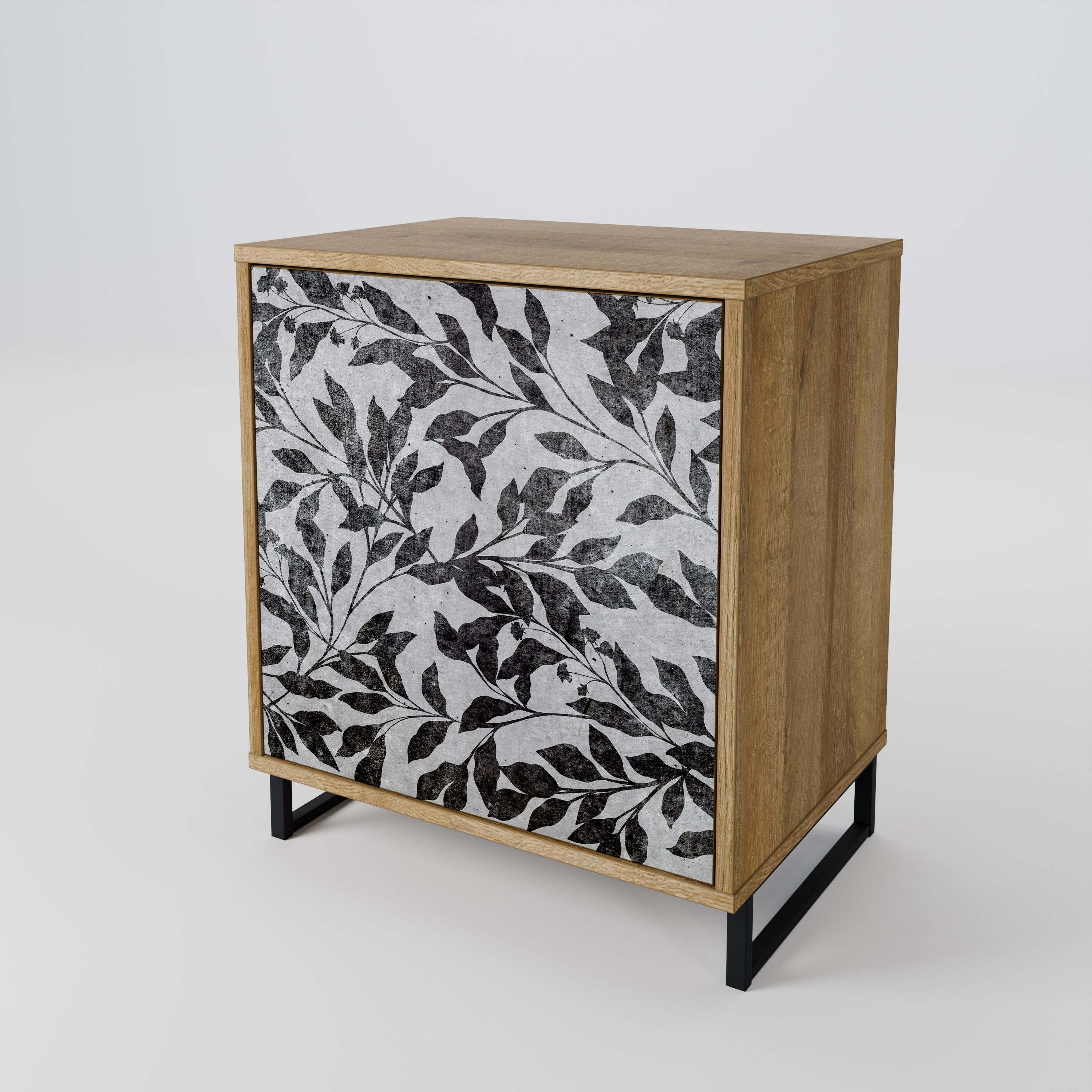 CHARCOAL SPROUT Sideboard mit 1 Tür in Eiche-Optik