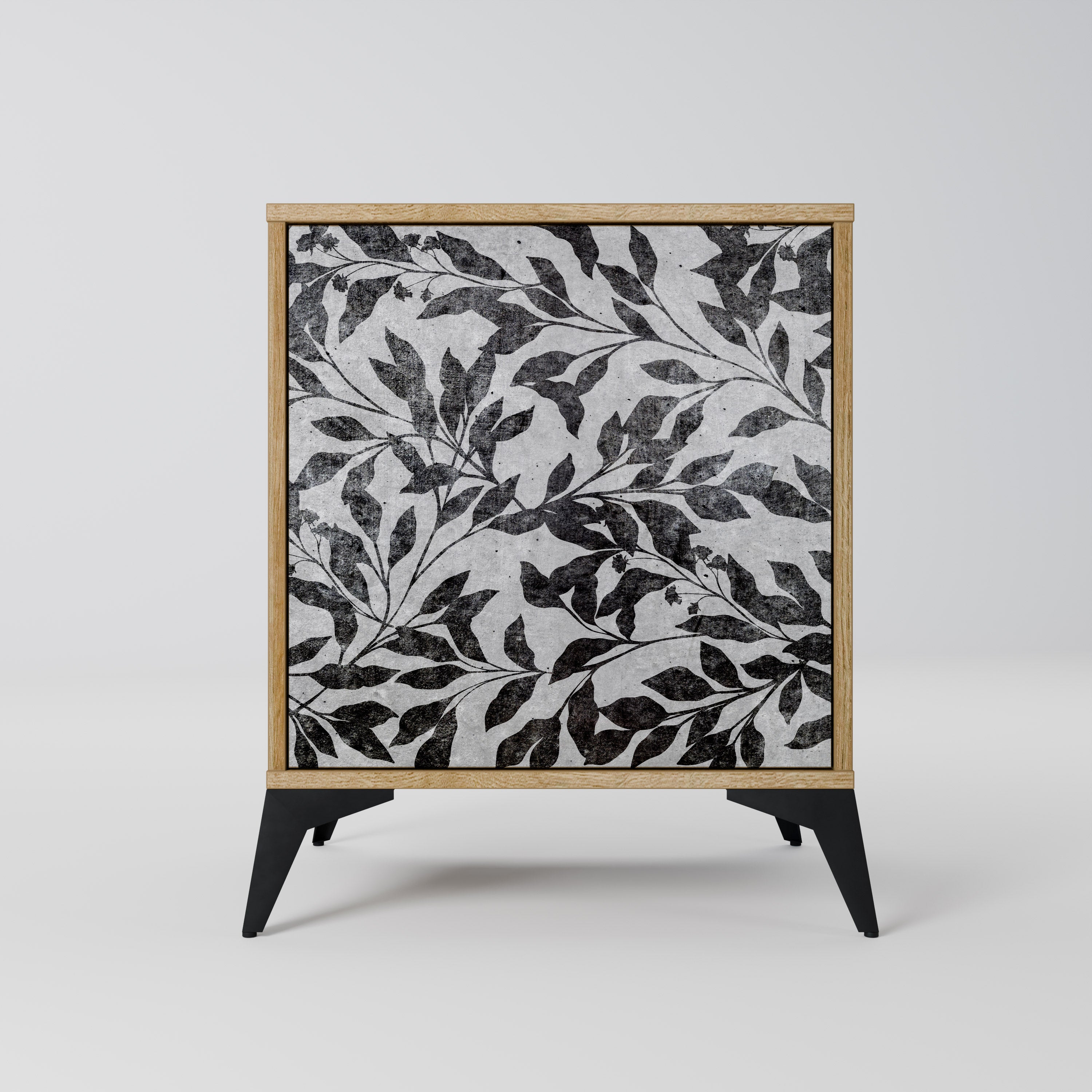 CHARCOAL SPROUT Sideboard mit 1 Tür in Eiche-Optik
