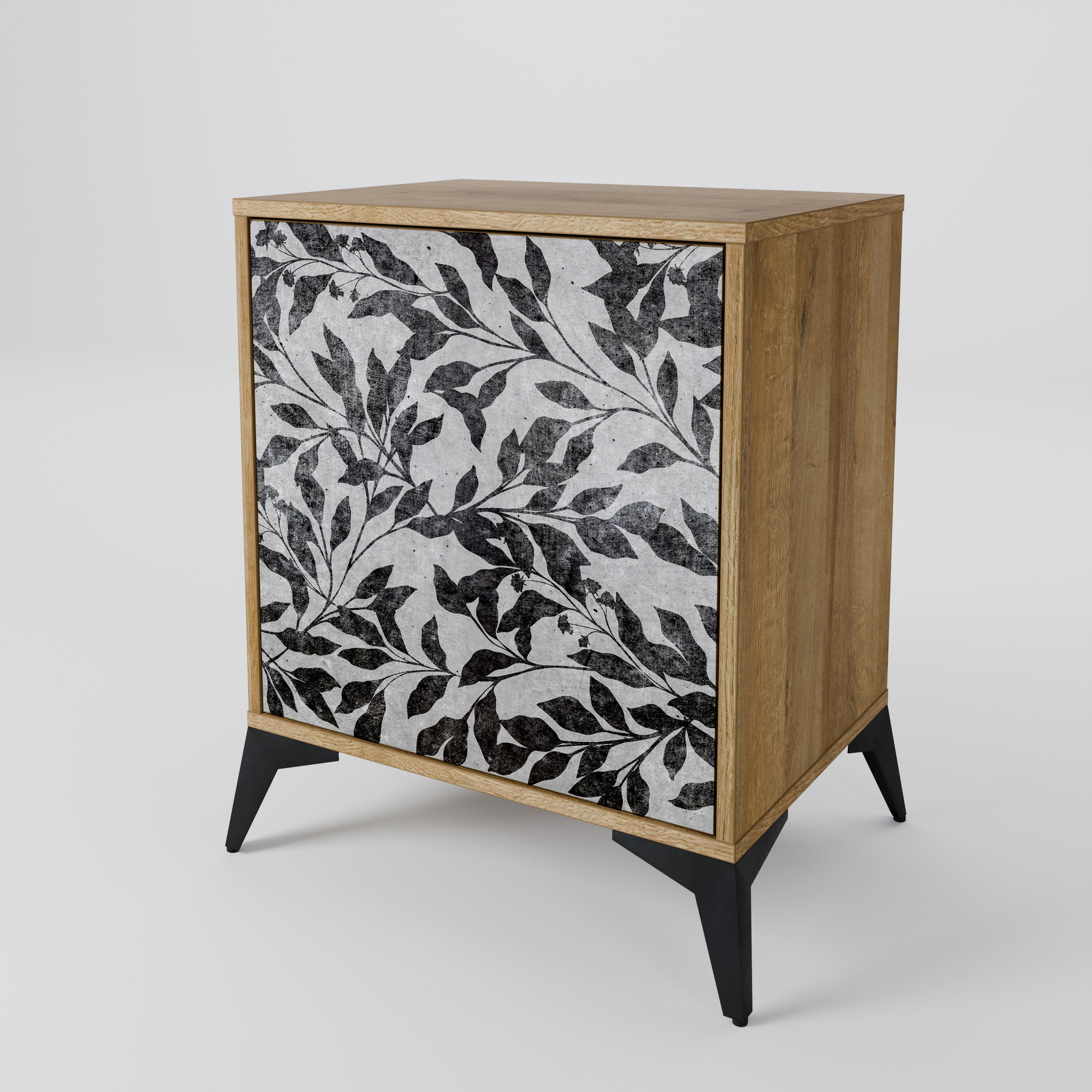 CHARCOAL SPROUT Sideboard mit 1 Tür in Eiche-Optik