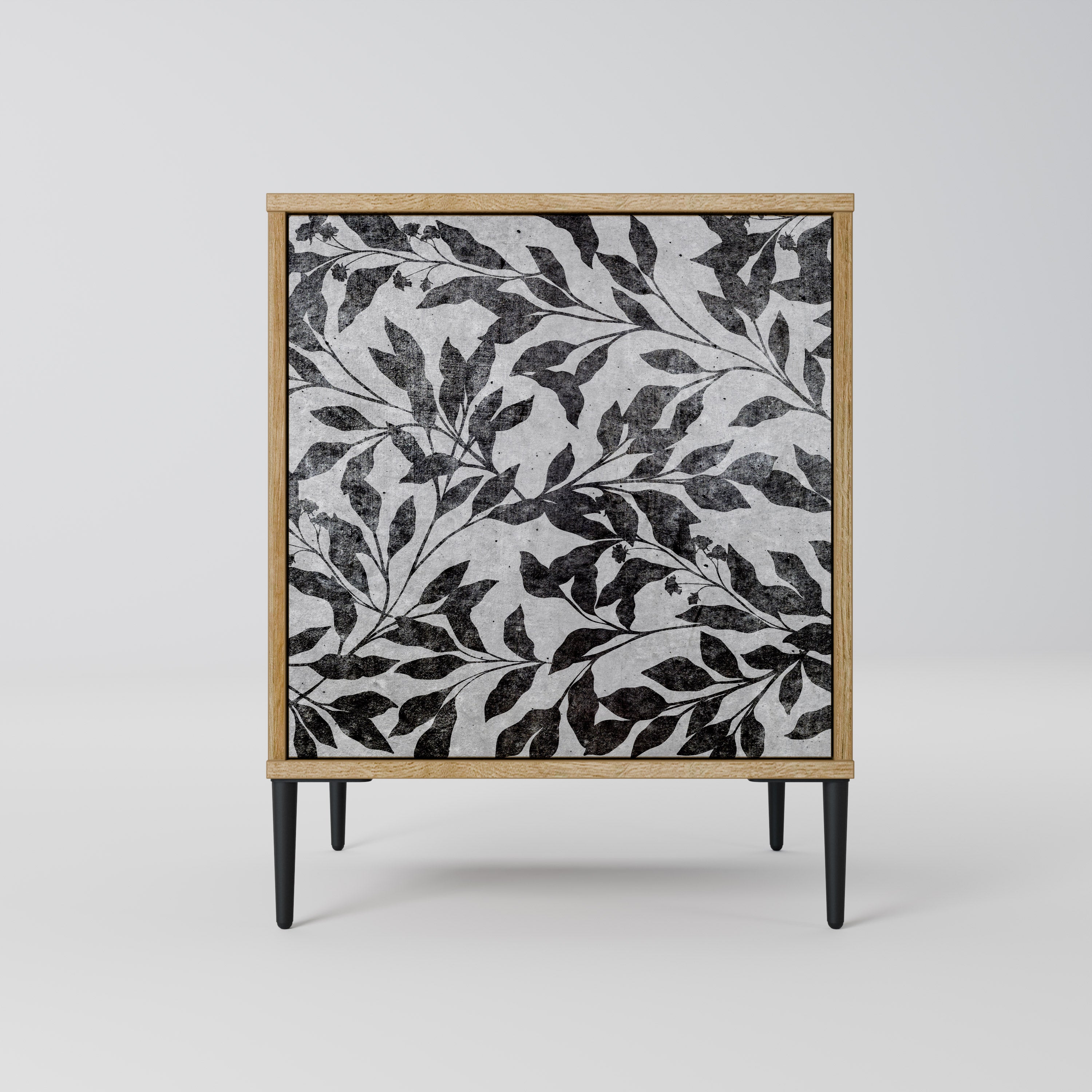 CHARCOAL SPROUT Sideboard mit 1 Tür in Eiche-Optik
