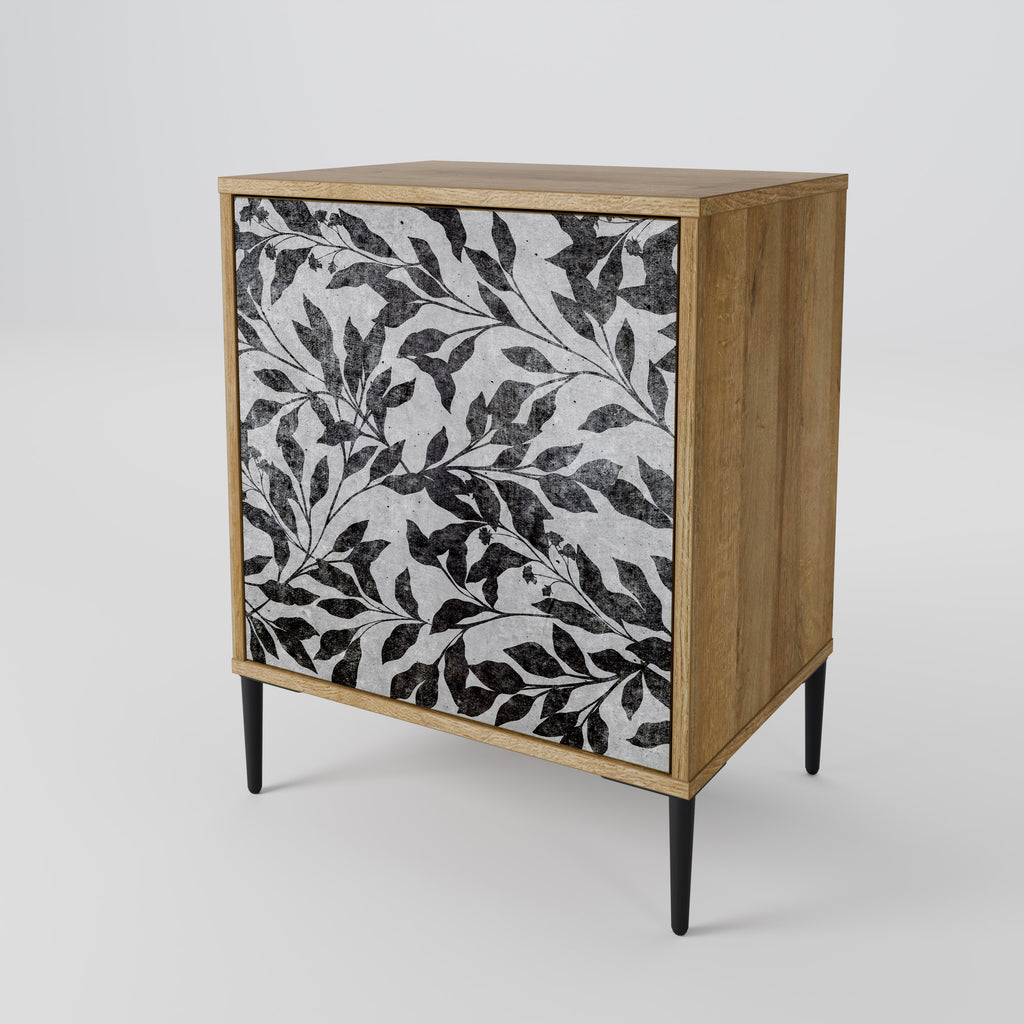 CHARCOAL SPROUT Sideboard mit 1 Tür in Eiche-Optik