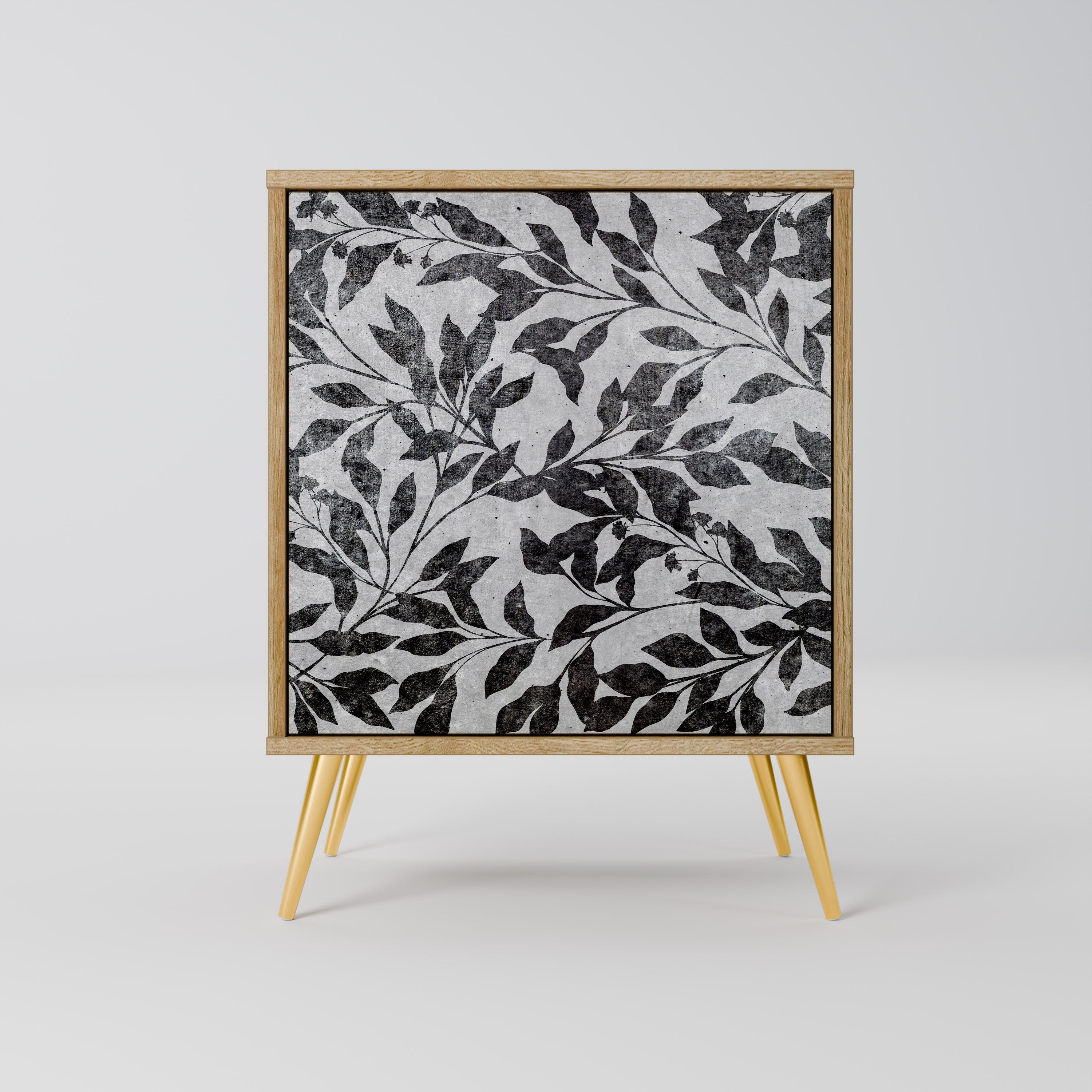 CHARCOAL SPROUT Sideboard mit 1 Tür in Eiche-Optik