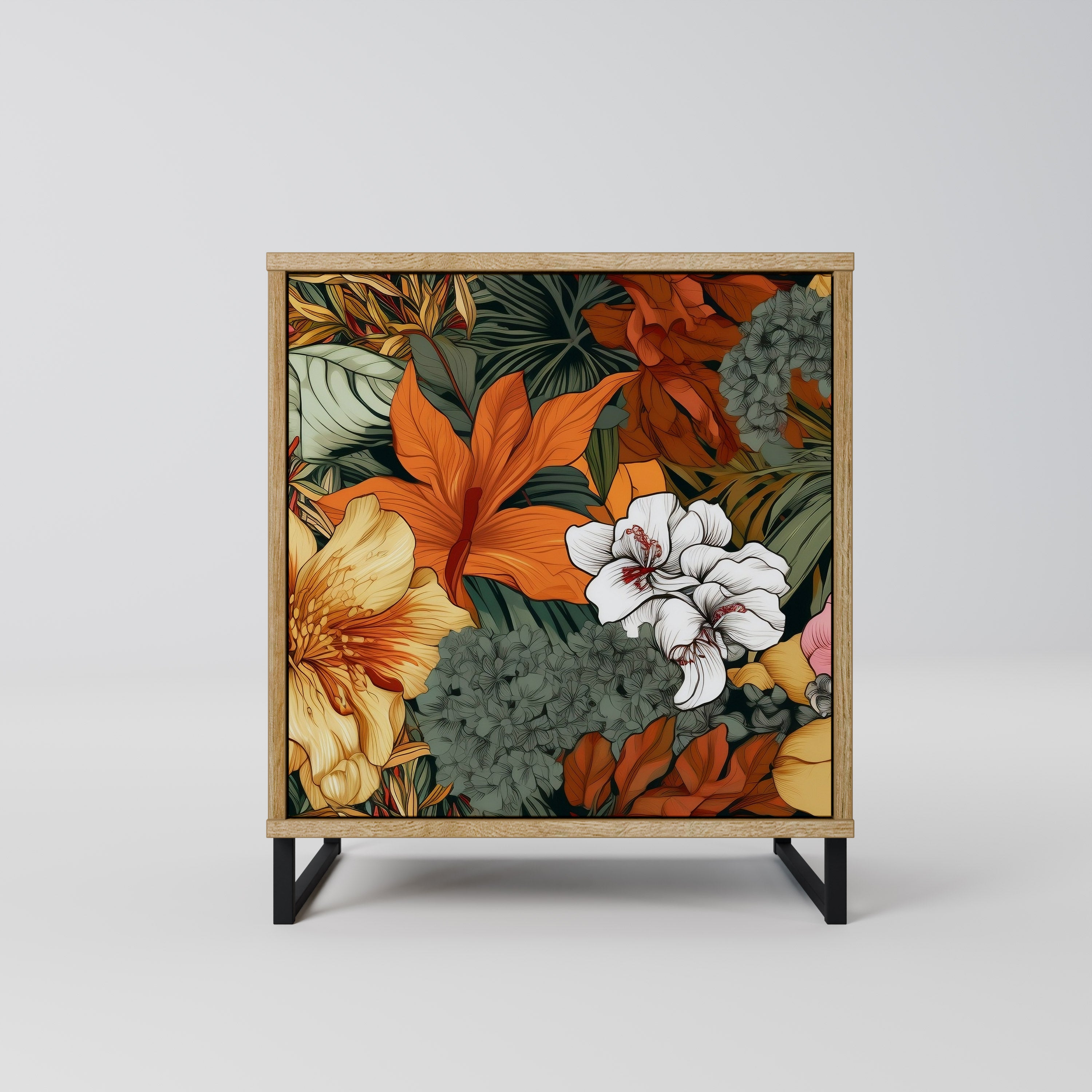 RADIANT FLORA Sideboard mit 1 Tür in Eiche-Optik