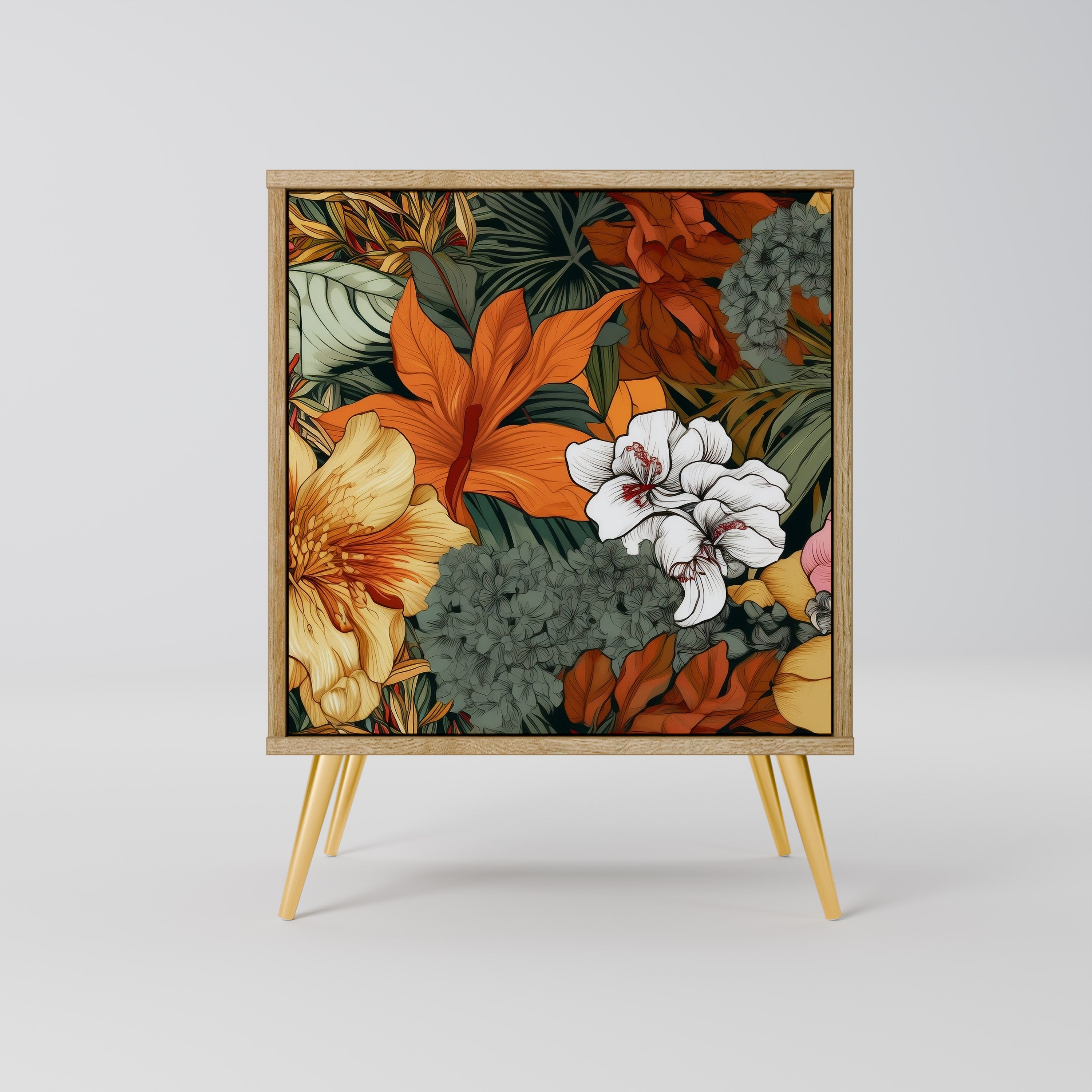 RADIANT FLORA Sideboard mit 1 Tür in Eiche-Optik