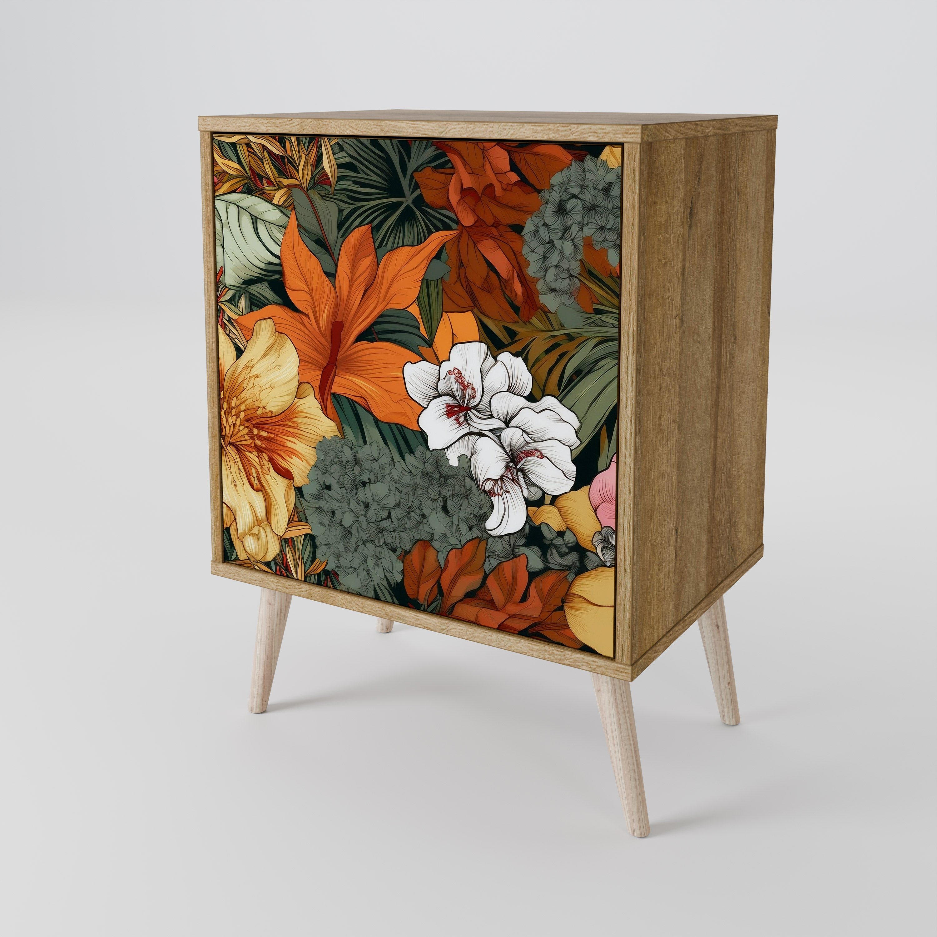 RADIANT FLORA Sideboard mit 1 Tür in Eiche-Optik