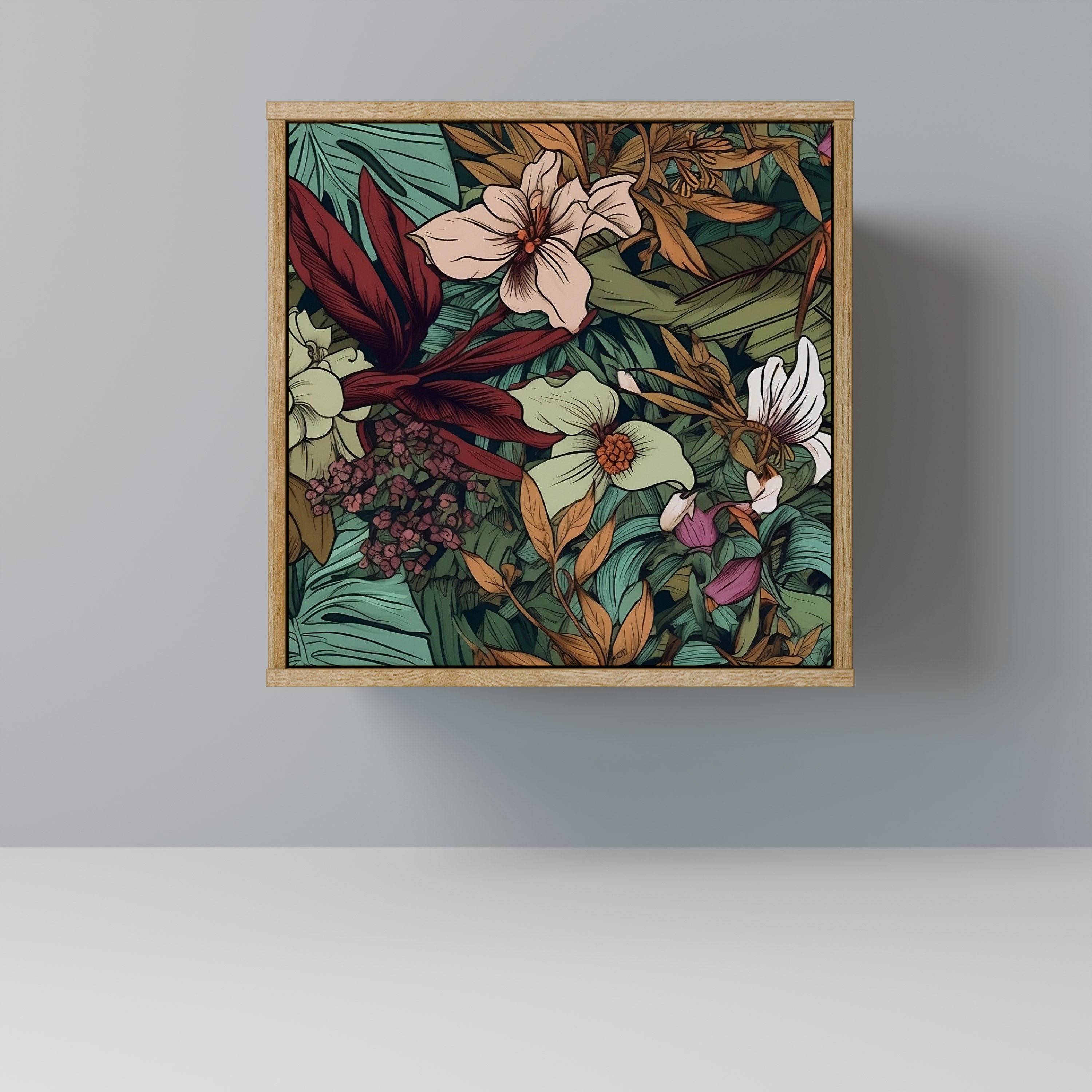 BOTANICAL EMERGENCE Sideboard mit 1 Tür in Eiche-Optik