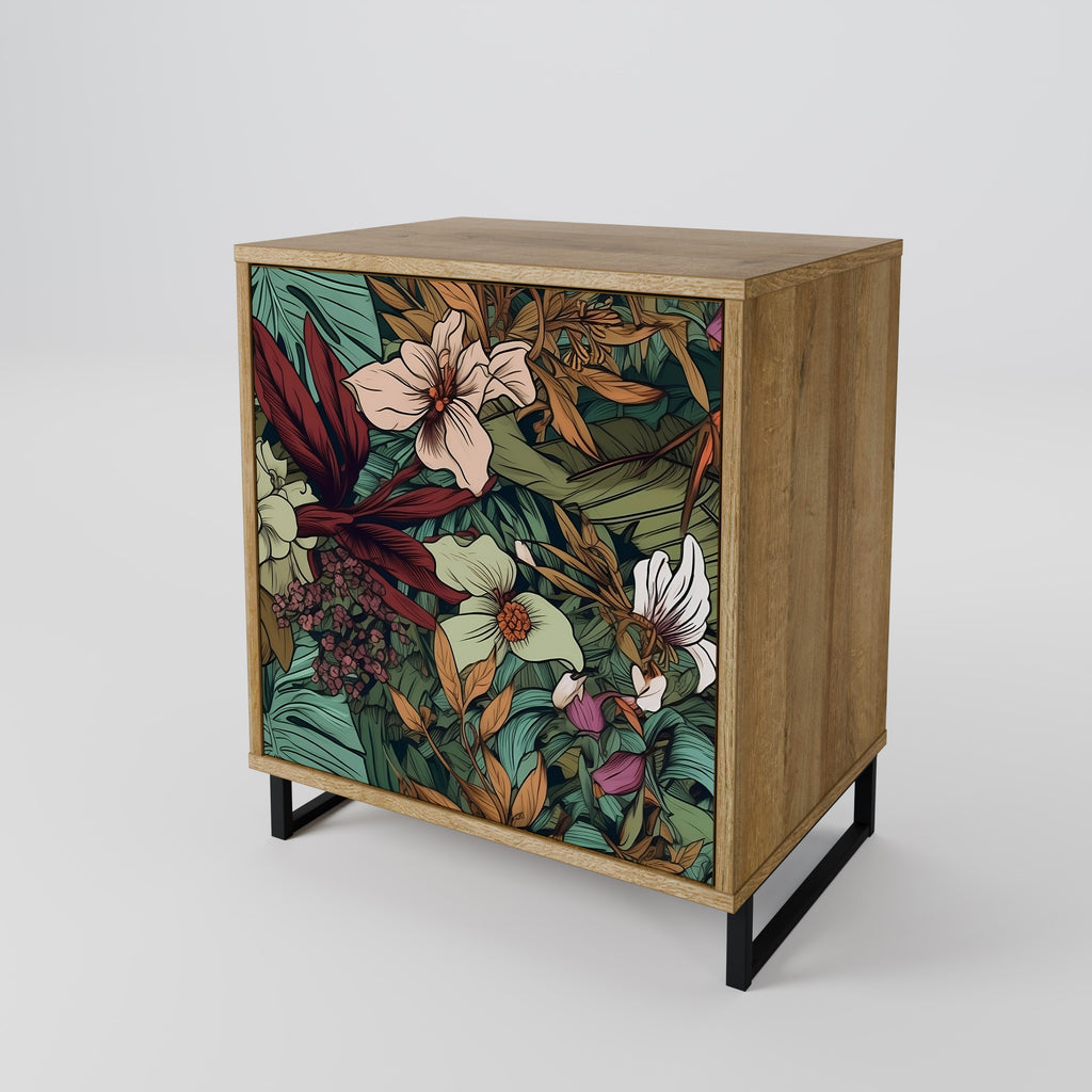 BOTANICAL EMERGENCE Sideboard mit 1 Tür in Eiche-Optik