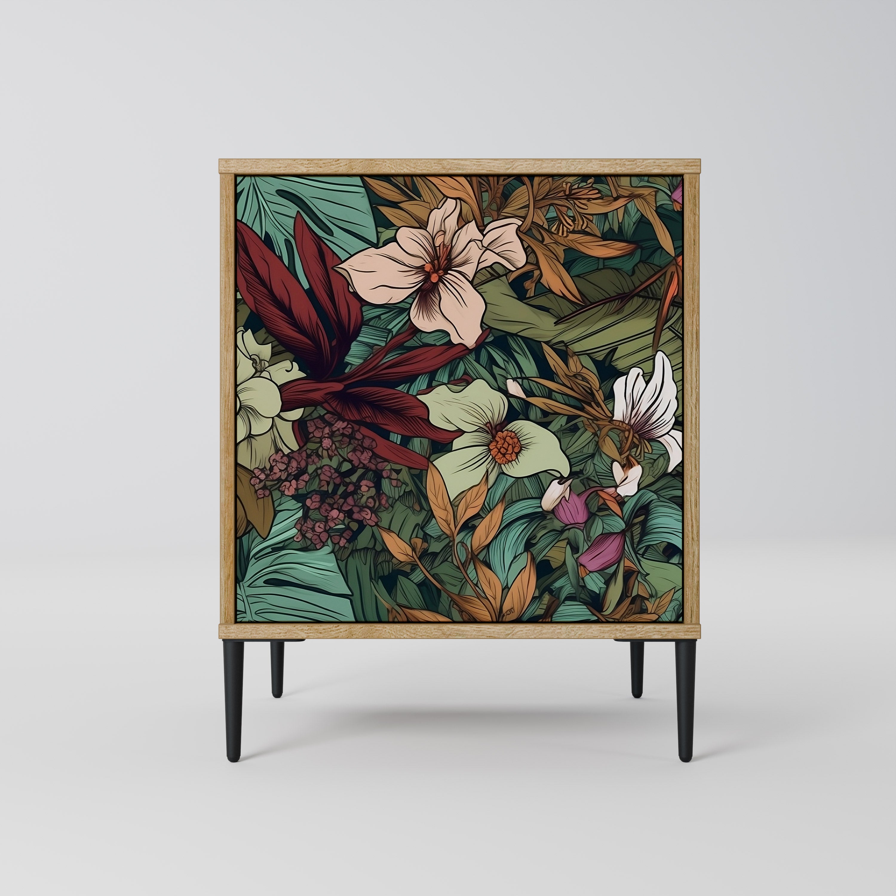 BOTANICAL EMERGENCE Sideboard mit 1 Tür in Eiche-Optik