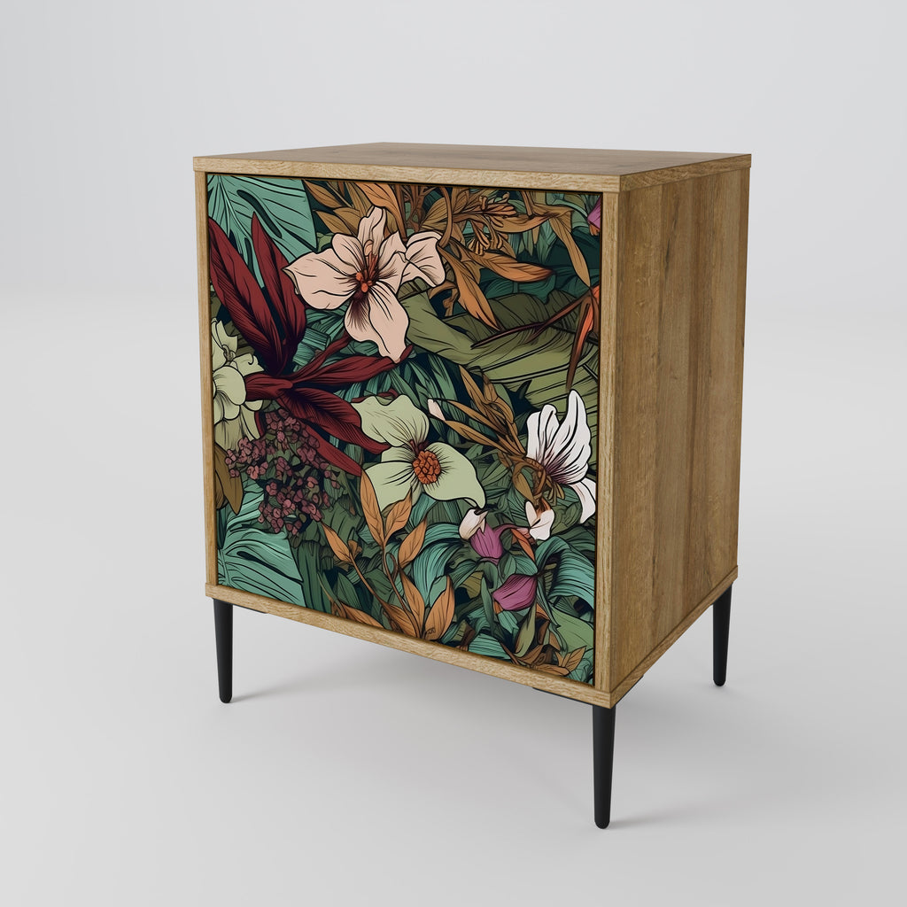 BOTANICAL EMERGENCE Sideboard mit 1 Tür in Eiche-Optik