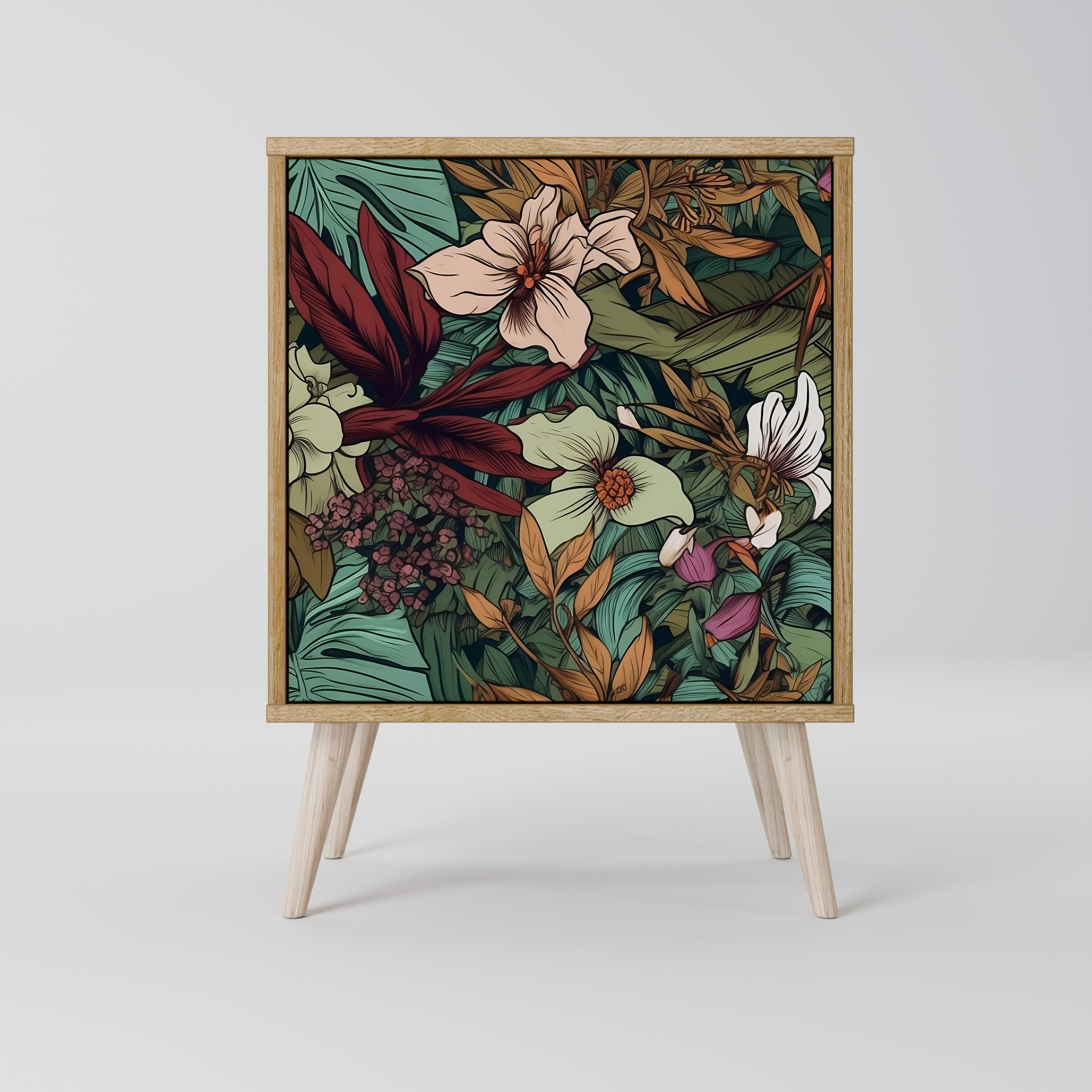 BOTANICAL EMERGENCE Sideboard mit 1 Tür in Eiche-Optik