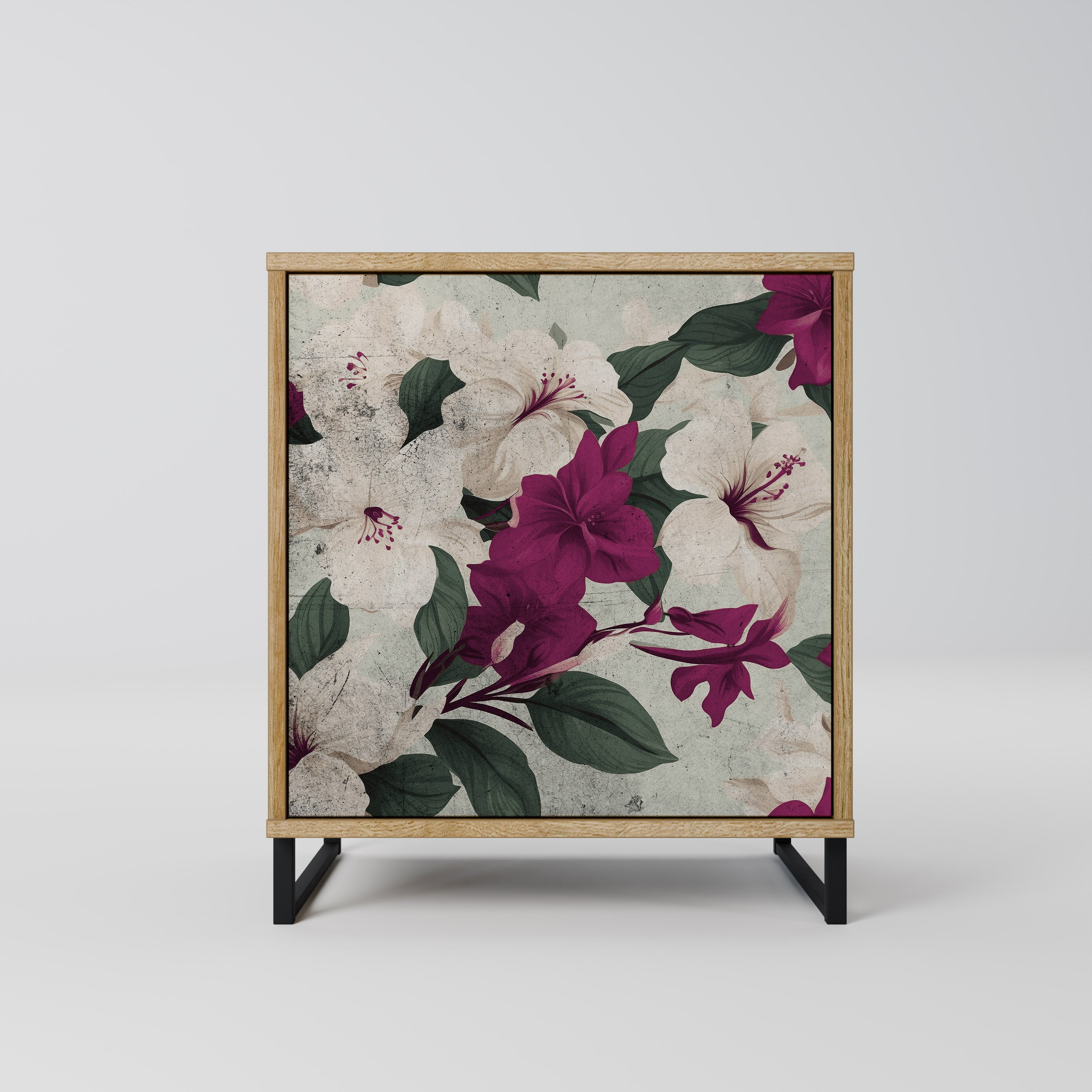 FLOWERET DREAM Sideboard mit 1 Tür in Eiche-Optik