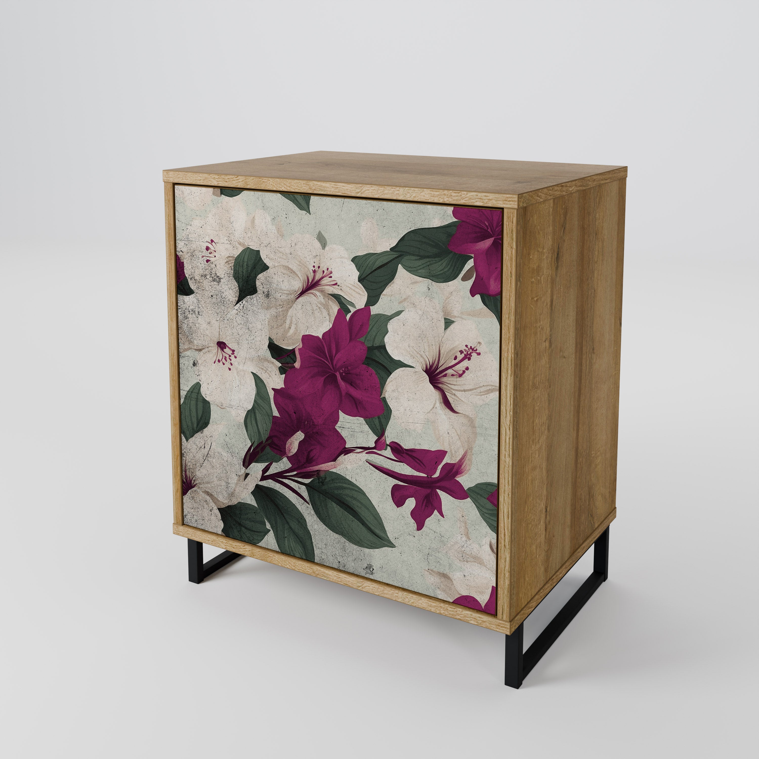 FLOWERET DREAM Sideboard mit 1 Tür in Eiche-Optik
