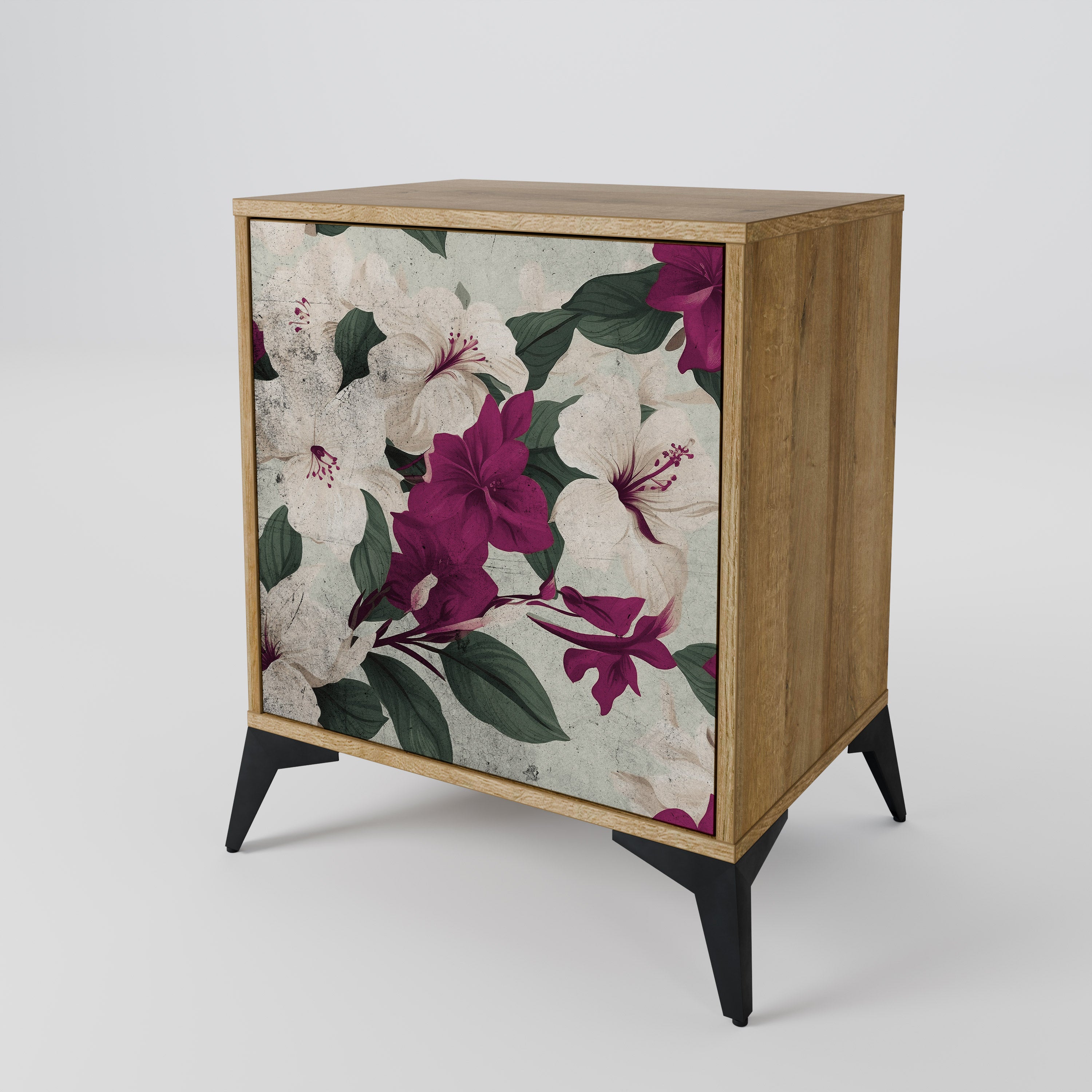 FLOWERET DREAM Sideboard mit 1 Tür in Eiche-Optik